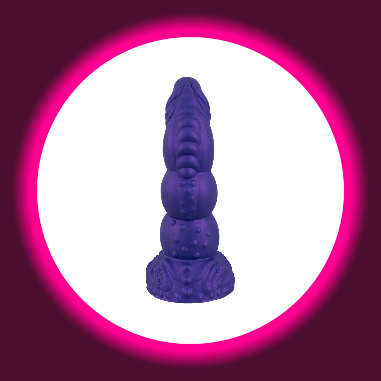 Violetter Fantasy-Dildo Demon of Desire mit strukturierter Oberfläche und Saugfuss - Beasty Cocks