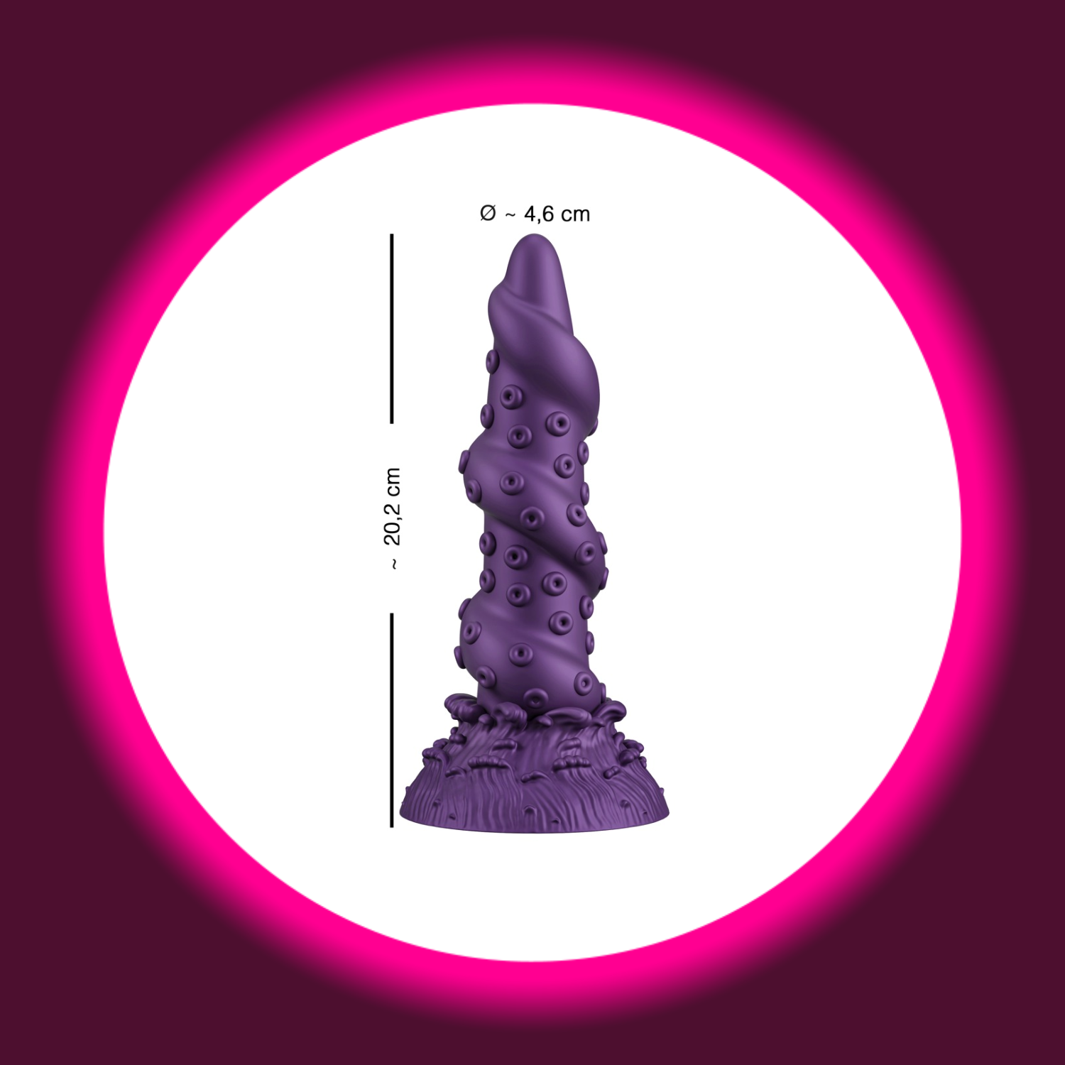 Abmaße violetter schimmernder Fantasy-Dildo Octopus Prime mit kreativen starken Reizstrukturen, Beasty Cocks