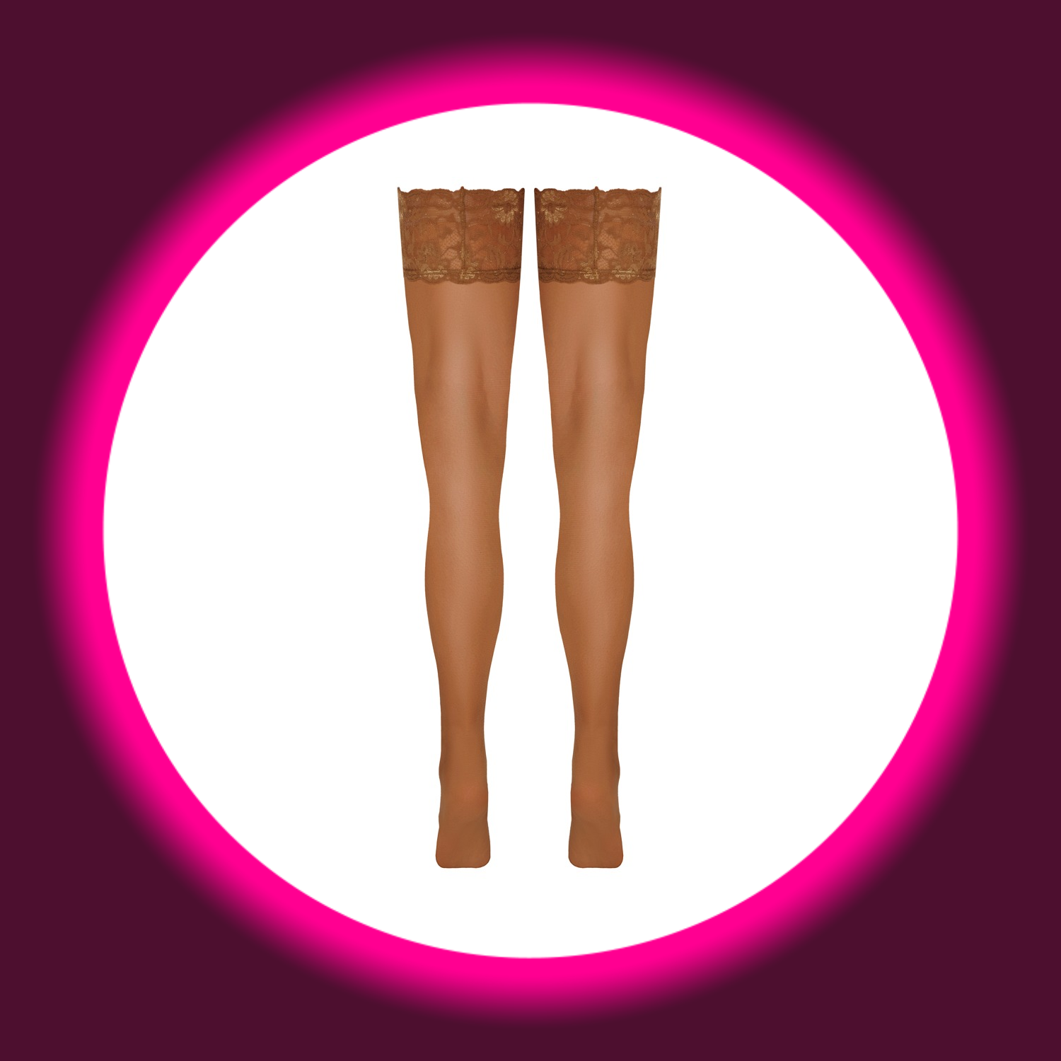 COTELLI LEGWEAR | HALTERLOSE STOCKINGS BEIGE