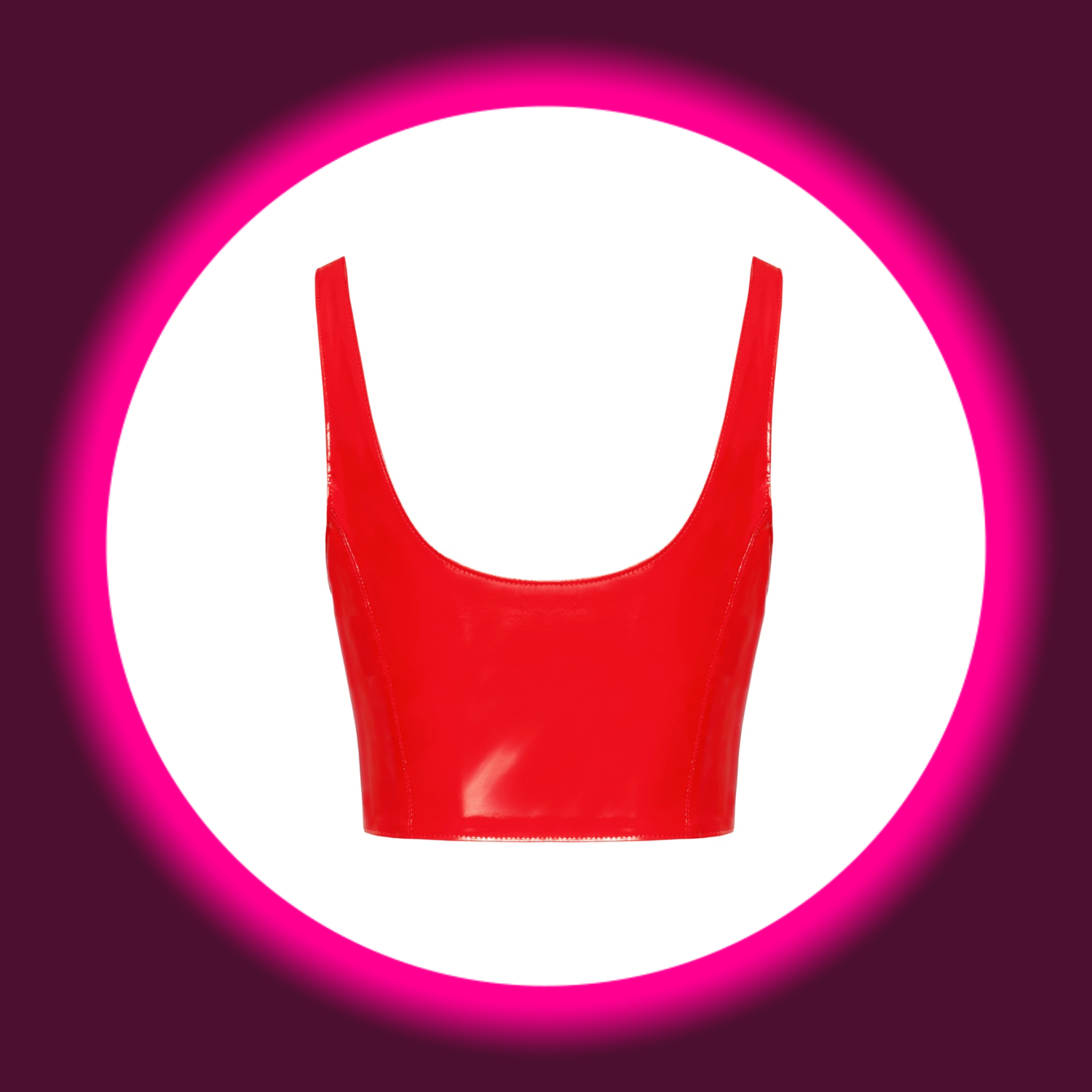 Rückansicht rotes glänzendes Lack-Top, BLACK LEVEL