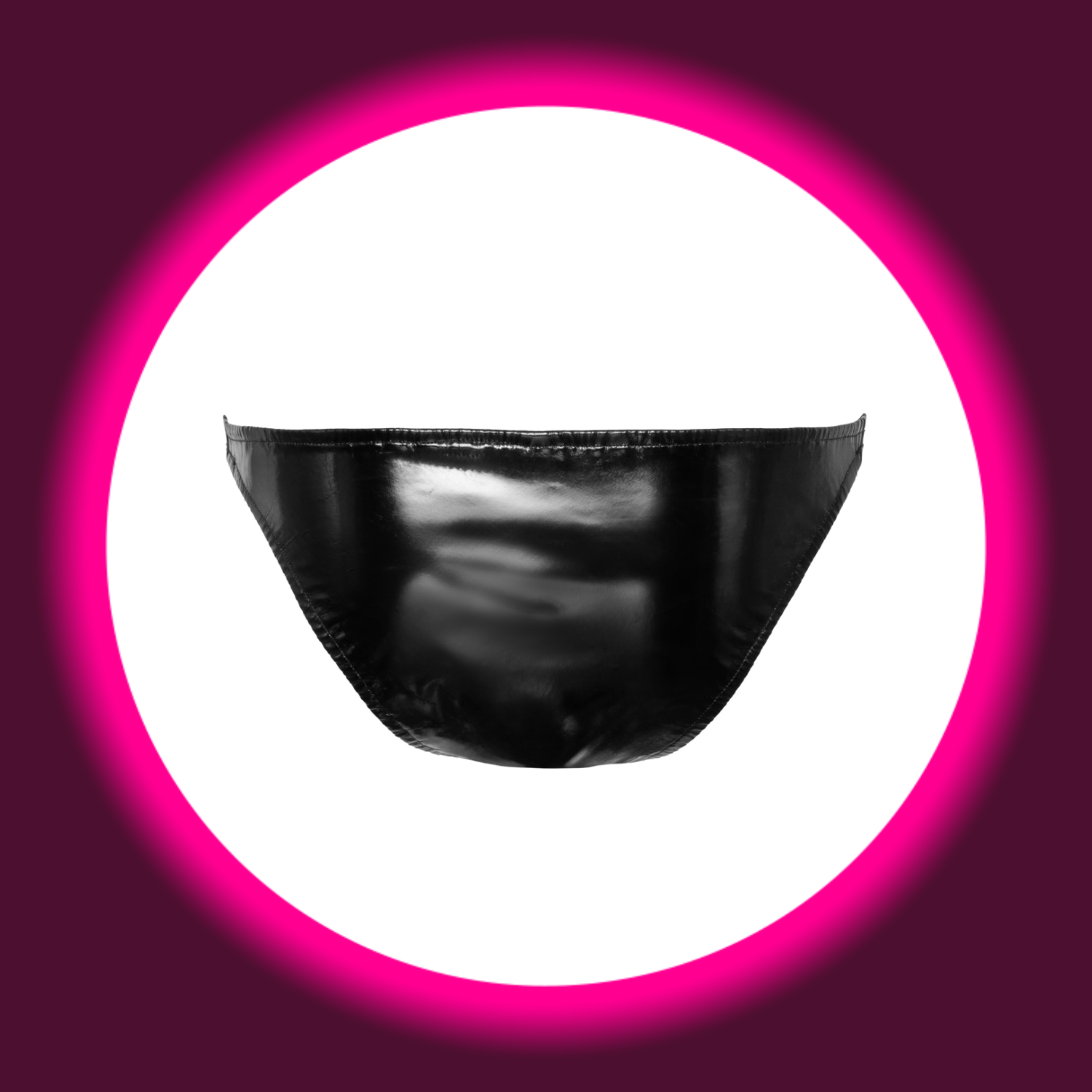 Rückansicht schwarzer Lackslip von Black Level