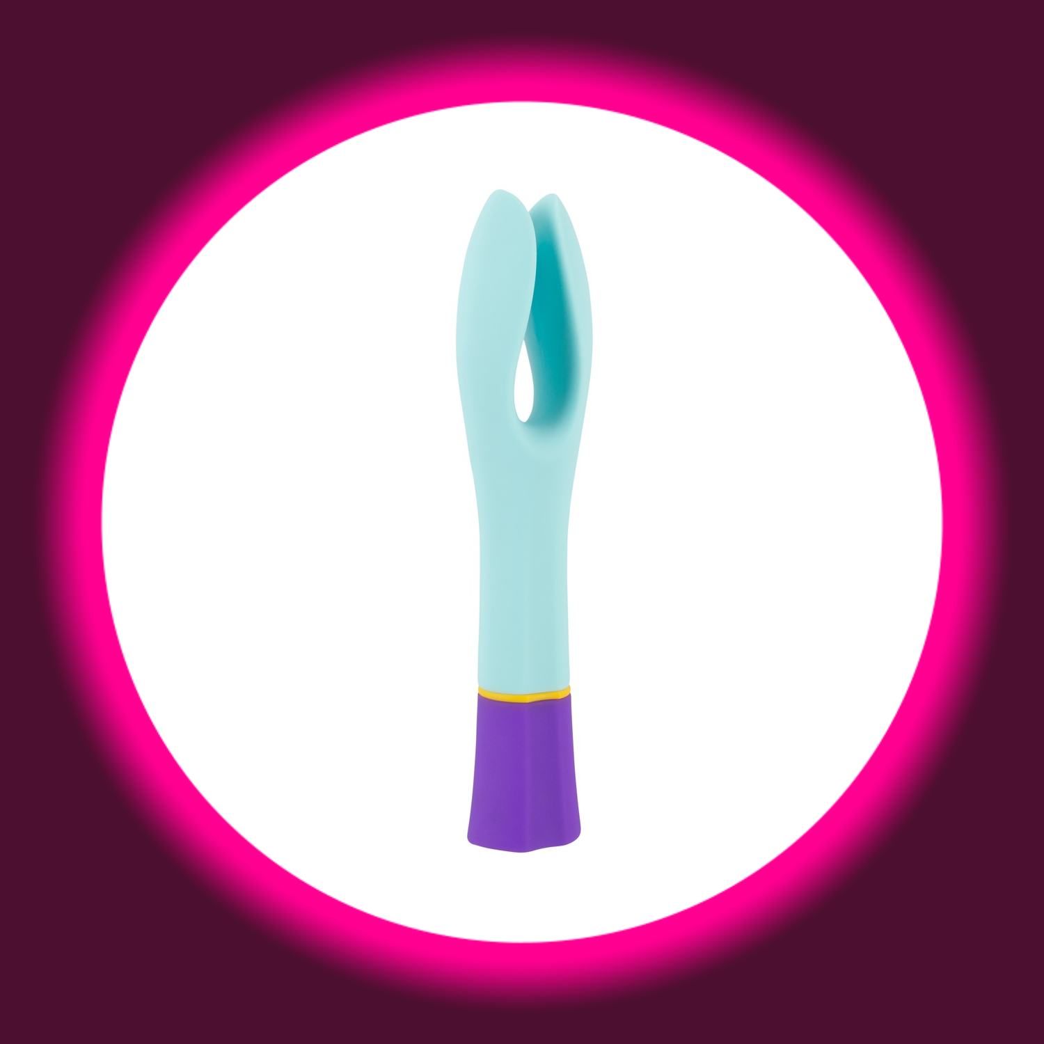 bunter Doppel Vibrator in blau, lila, gelb von You2Toys