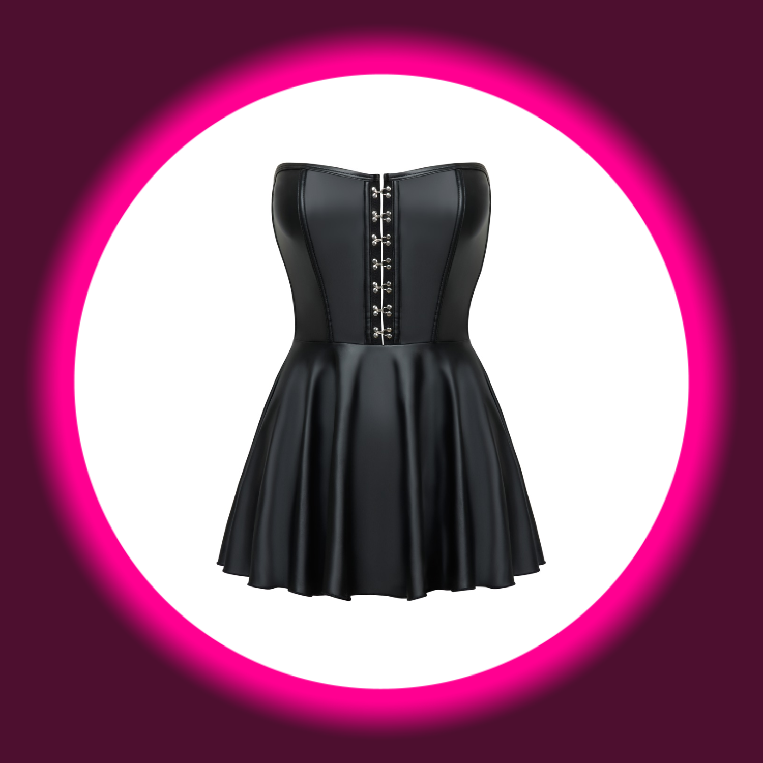 schwarzez Mattlook Tube-Kleid im Corsage-Stil, von Cotelli Party