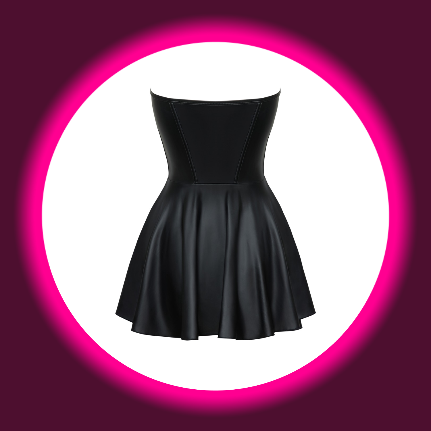 schwarzez Mattlook Tube-Kleid im Corsage-Stil, von Cotelli Party