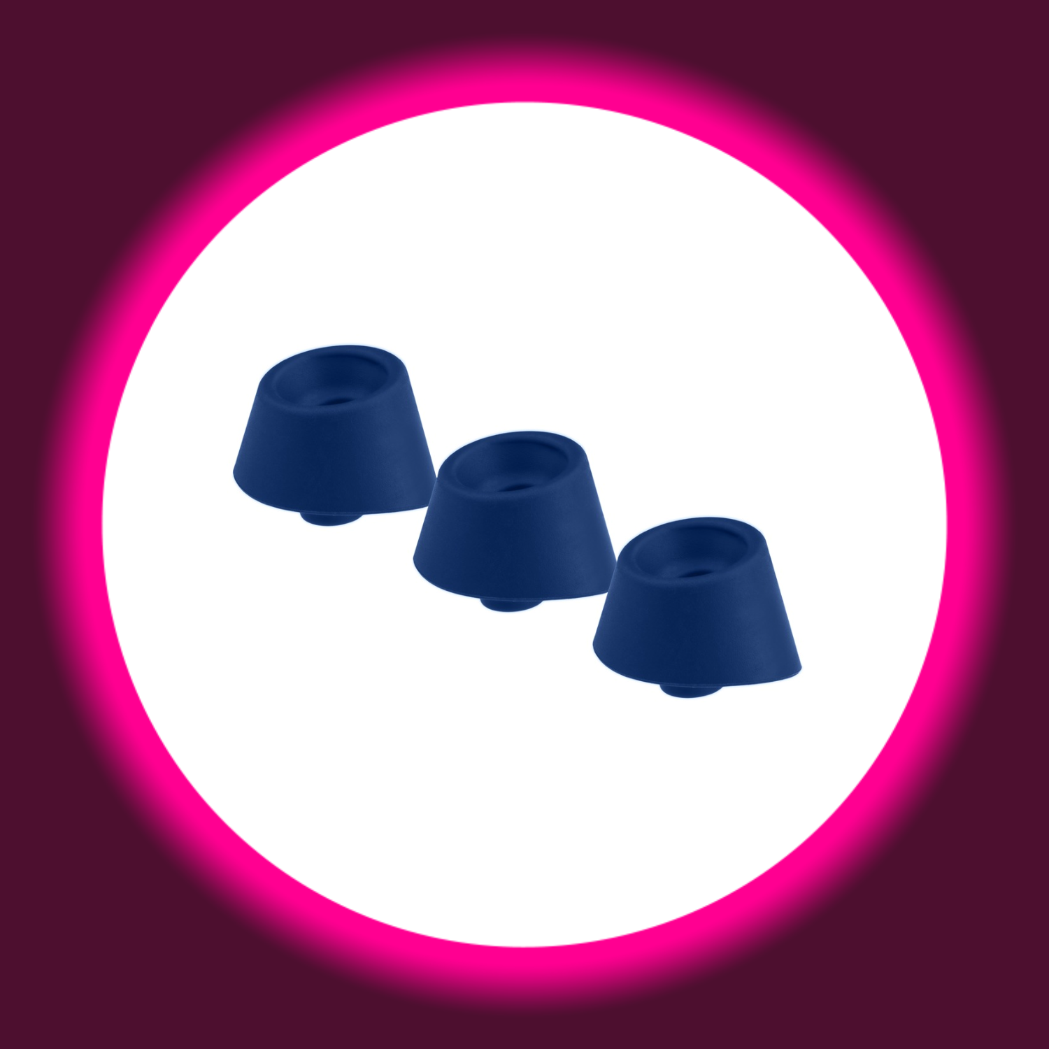 drei blaue Ersatzkappen für Womanizer Duo 2