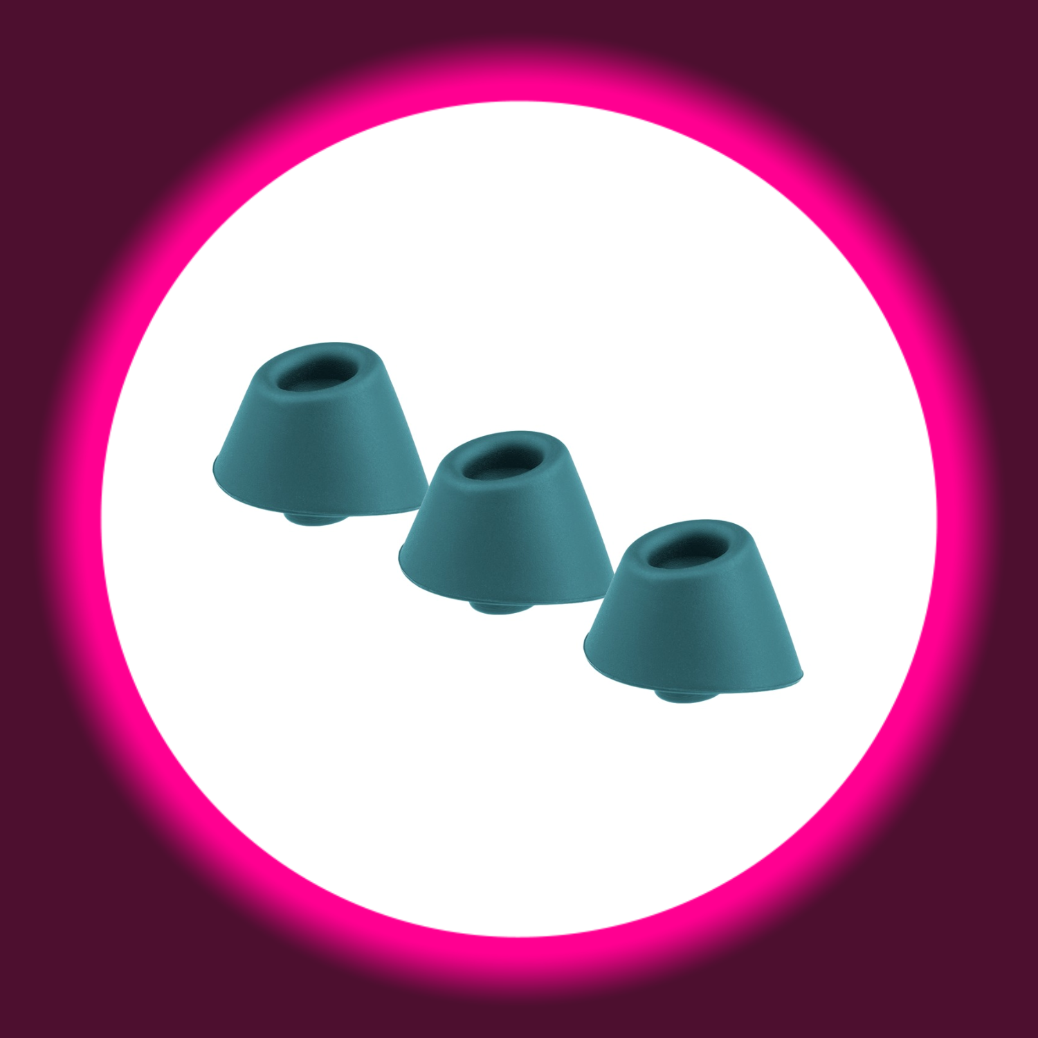 drei türkise Ersatzkappen für Womanizer Duo 2