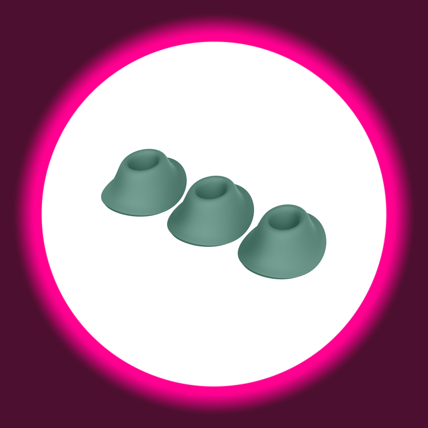 drei blaue Ersatzkappen für Womanizer Next