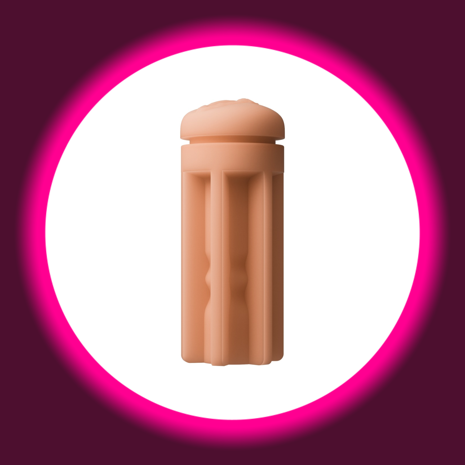 aufgestellte hautfarbene Innensleeve in Vaginaoptik für Masturbator Solace Pro von Lovense