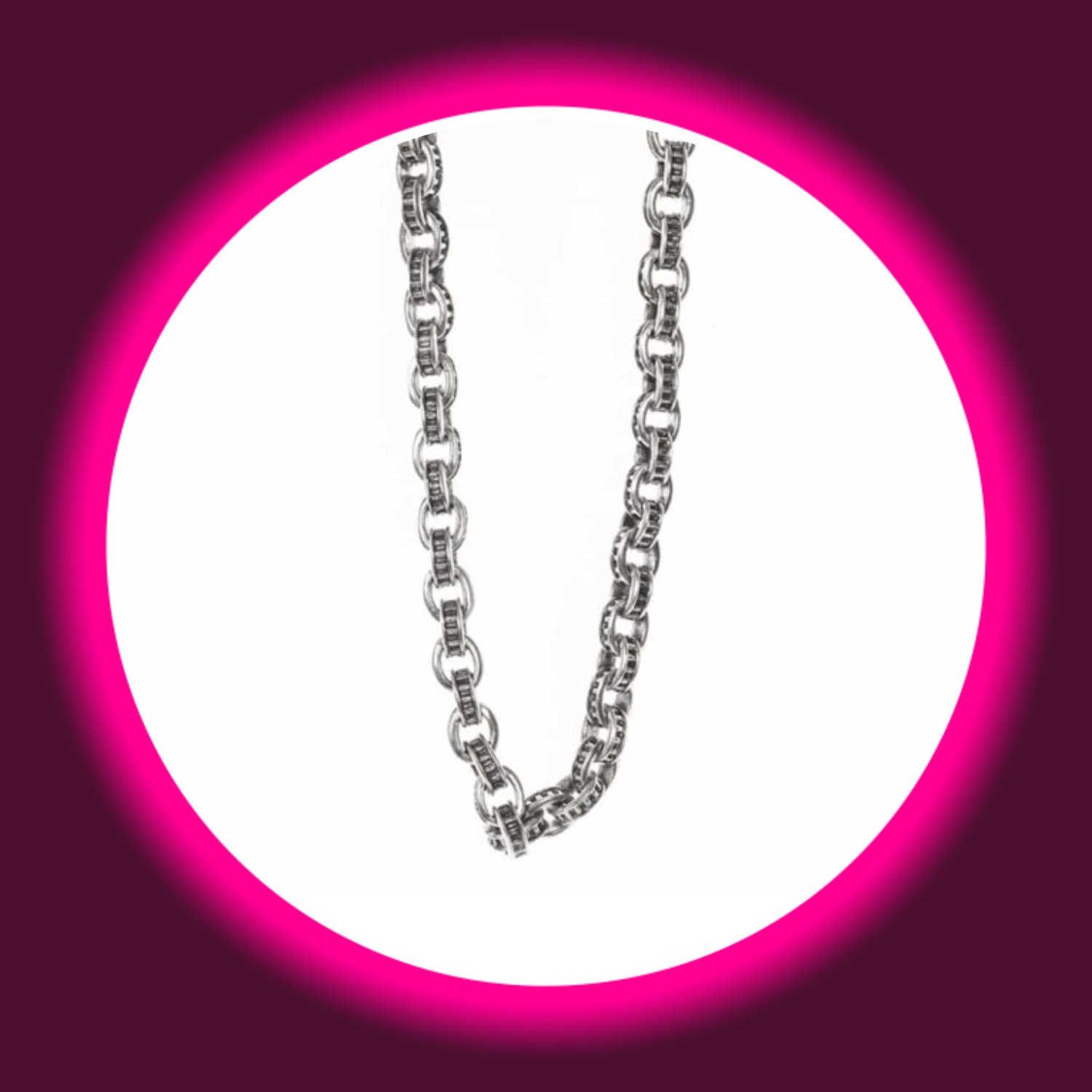 Fantasy Halskette aus 925 Sterling Silber mit detailreichen Gliedern