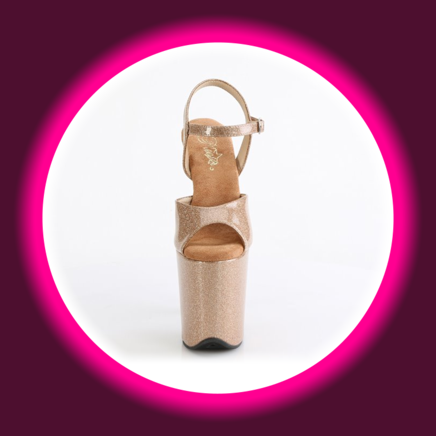 PLEASER | FLAMINGO (809) | GOLD GLITTER