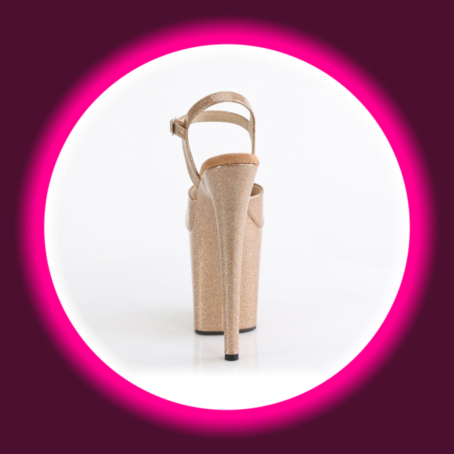 PLEASER | FLAMINGO (809) | GOLD GLITTER
