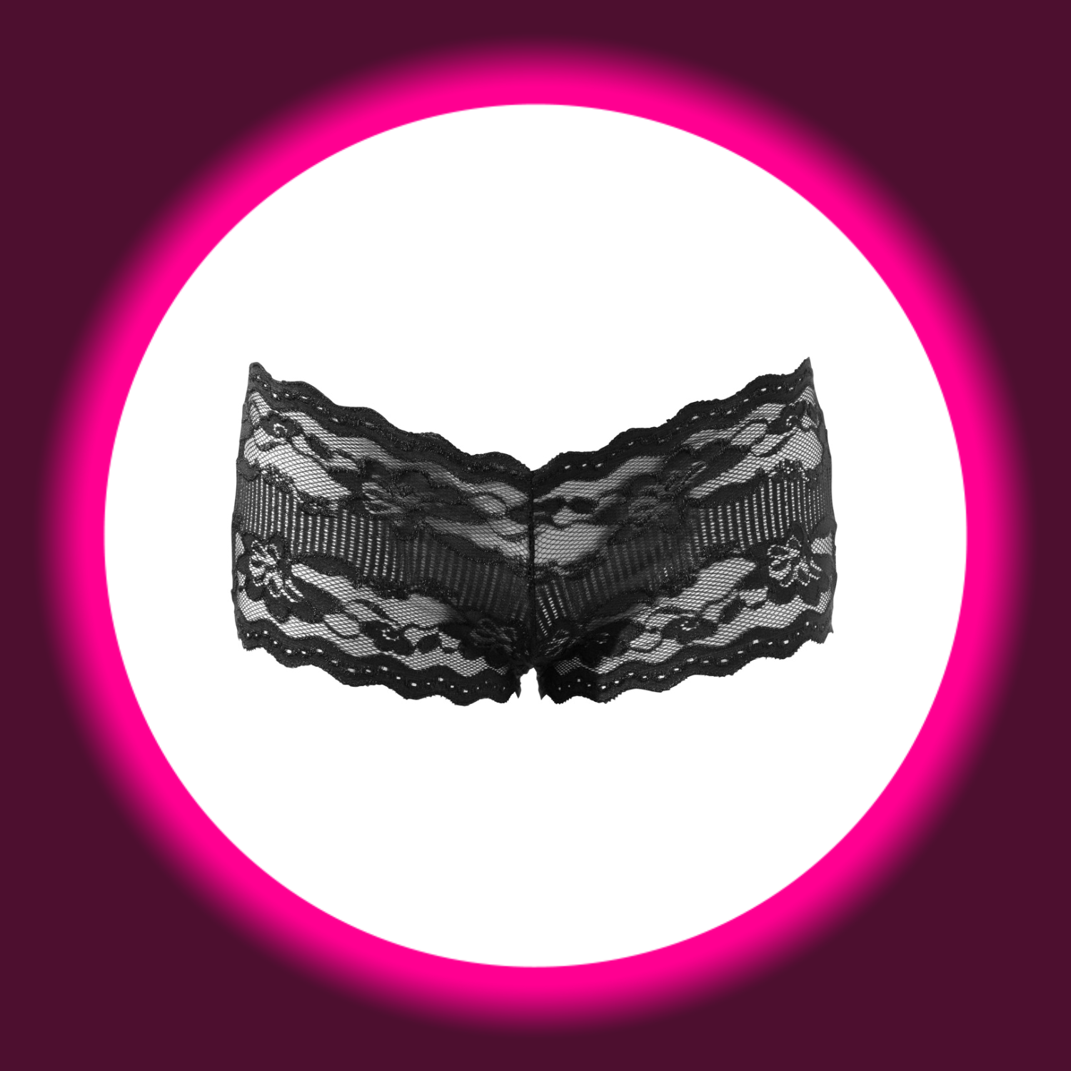 Frontansicht schwarze Panty aus Spitze von Cotelli Lingerie