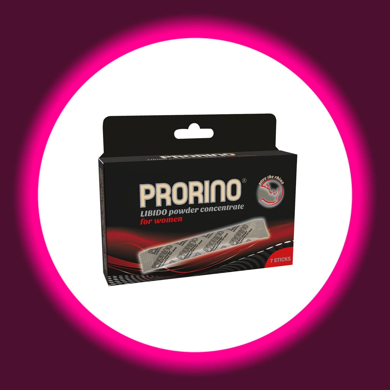 schwarze Verpackung von Hot Libido Powder für Frauen