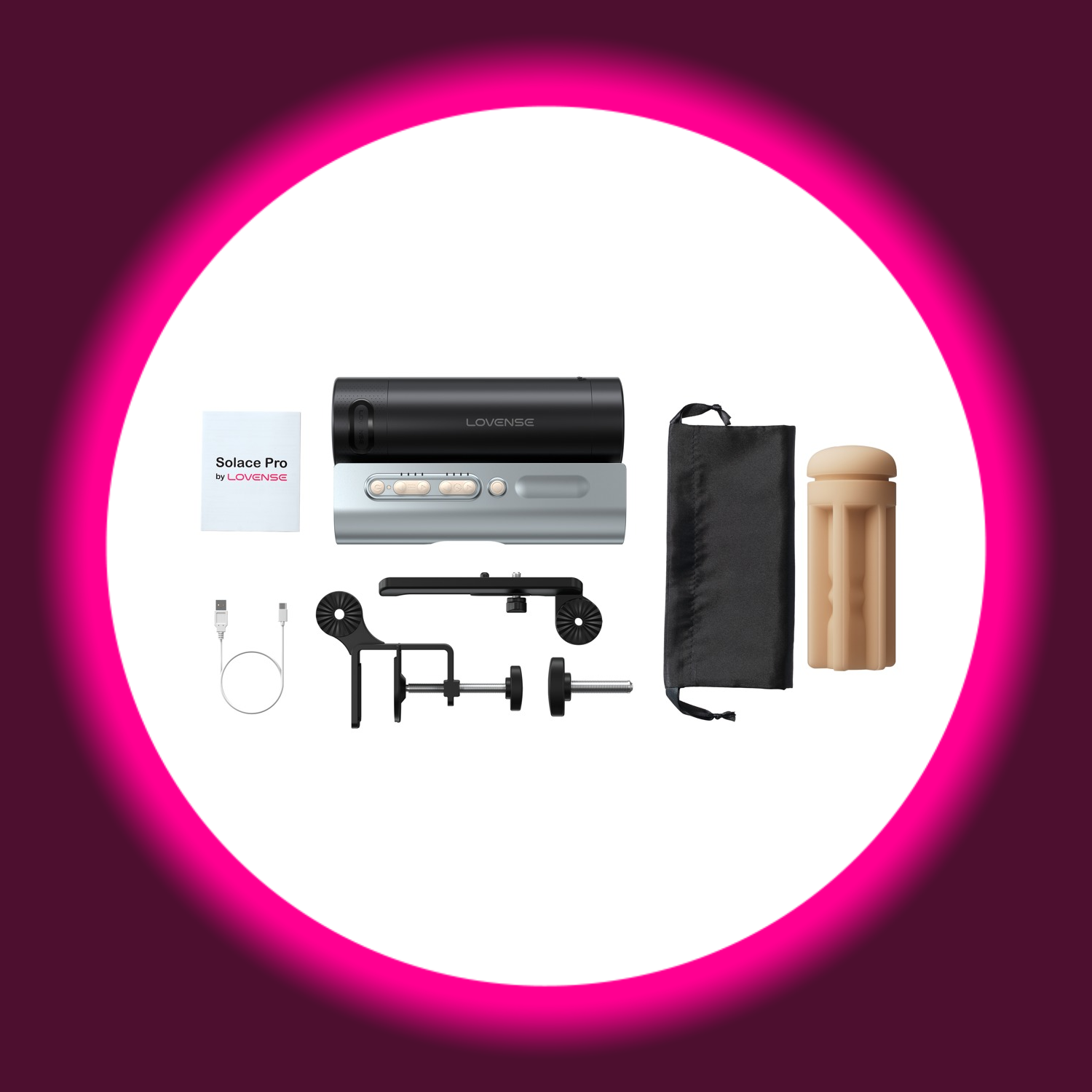 Set aus Masturbator inklusive Zubehör, Lovense Solace Pro