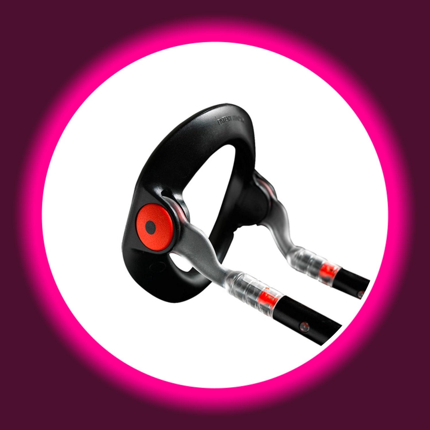 Detailansicht eines Penis-Extenders in schwarz von Male Edge