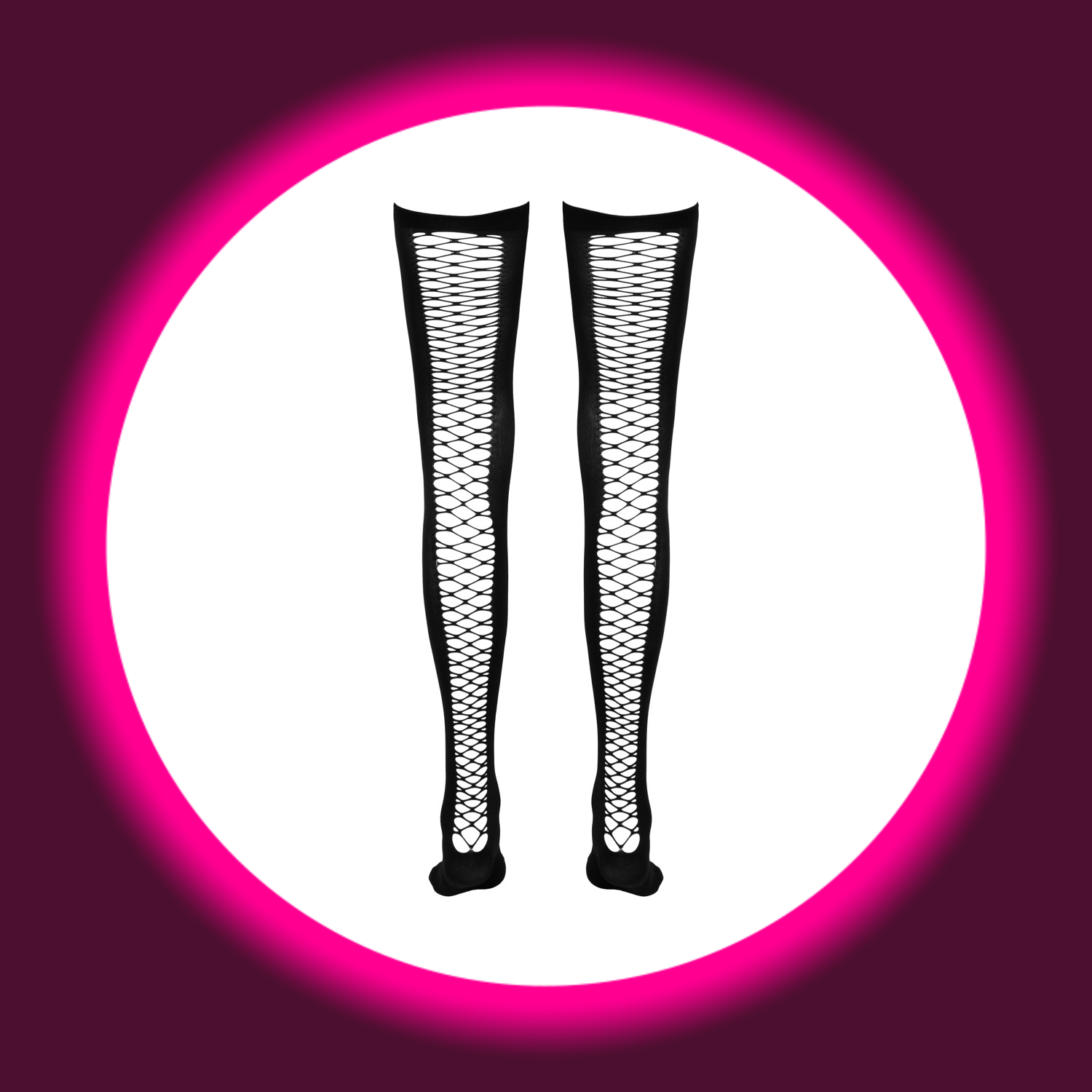 COTELLI LEGWEAR | HALTERLOSE STOCKINGS MIT NETZ