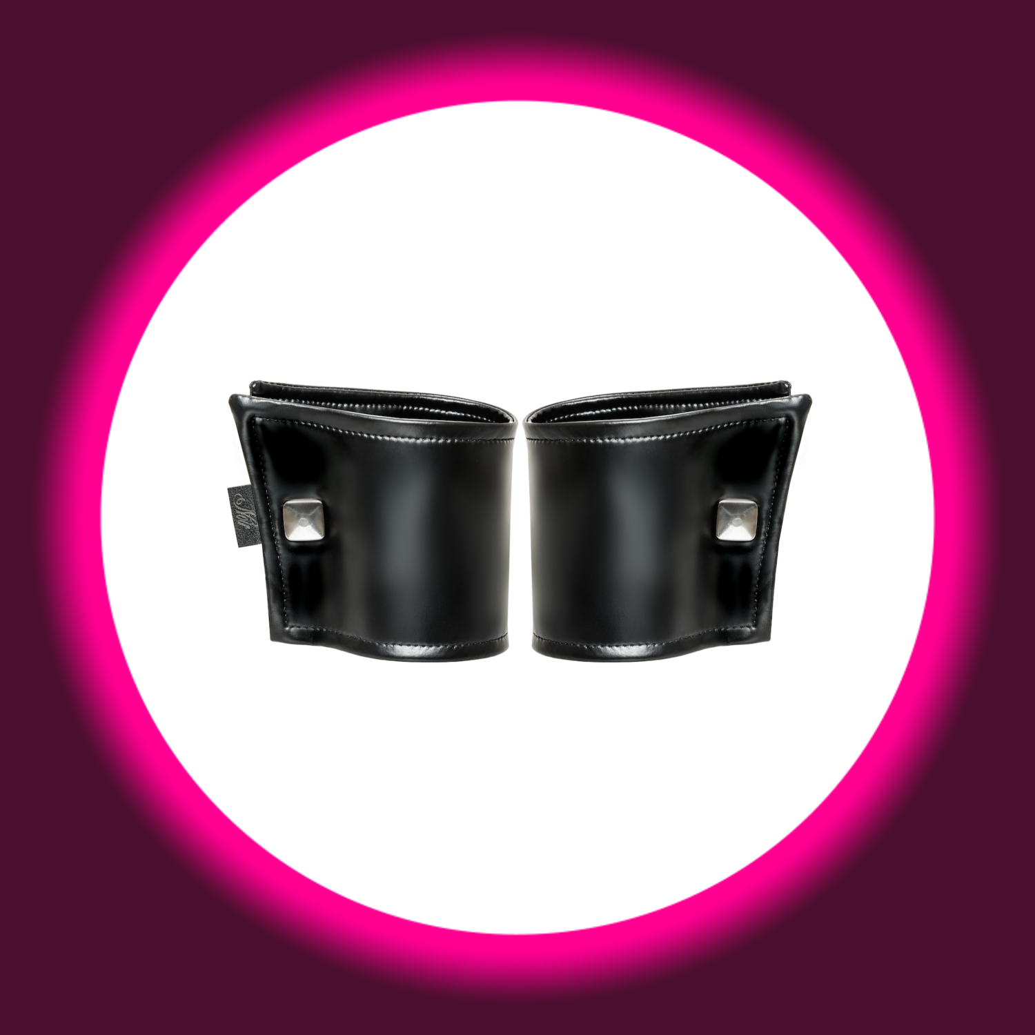 zwei schwarze Handgelenktaschen H075 von Noir Handmade