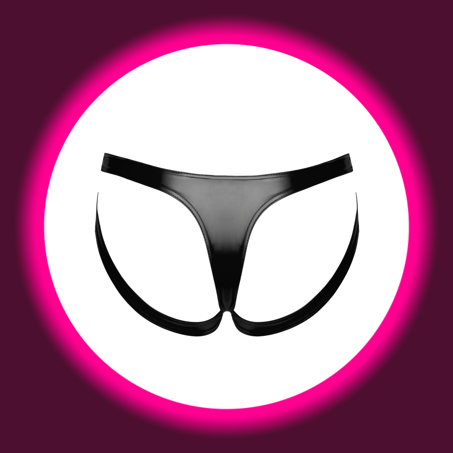 Rückansicht Noir Handmade Jockstrap String F393 in Schwarz im Wetlook