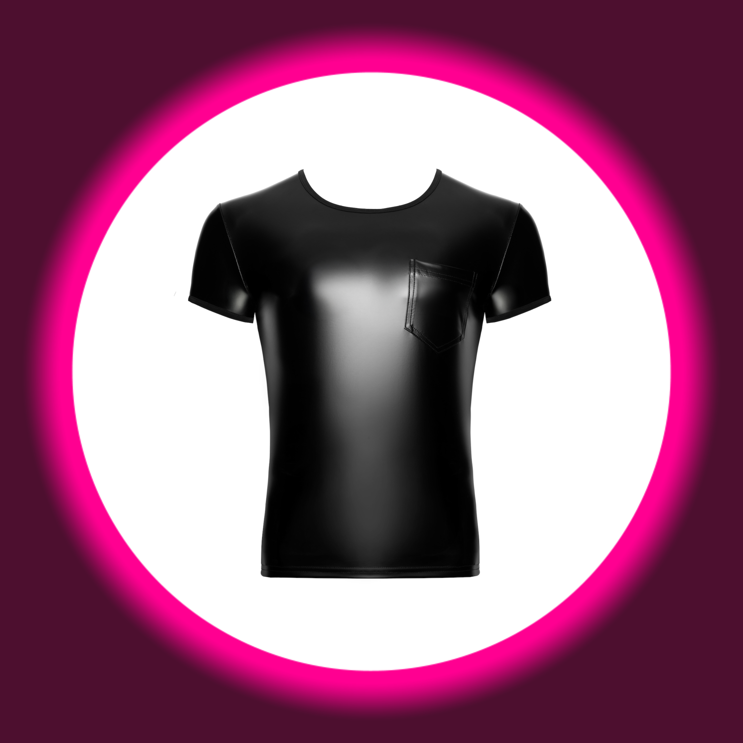 Frontansicht Noir Handmade T-Shirt Vexen H084 in Schwarz - Powerwetlook