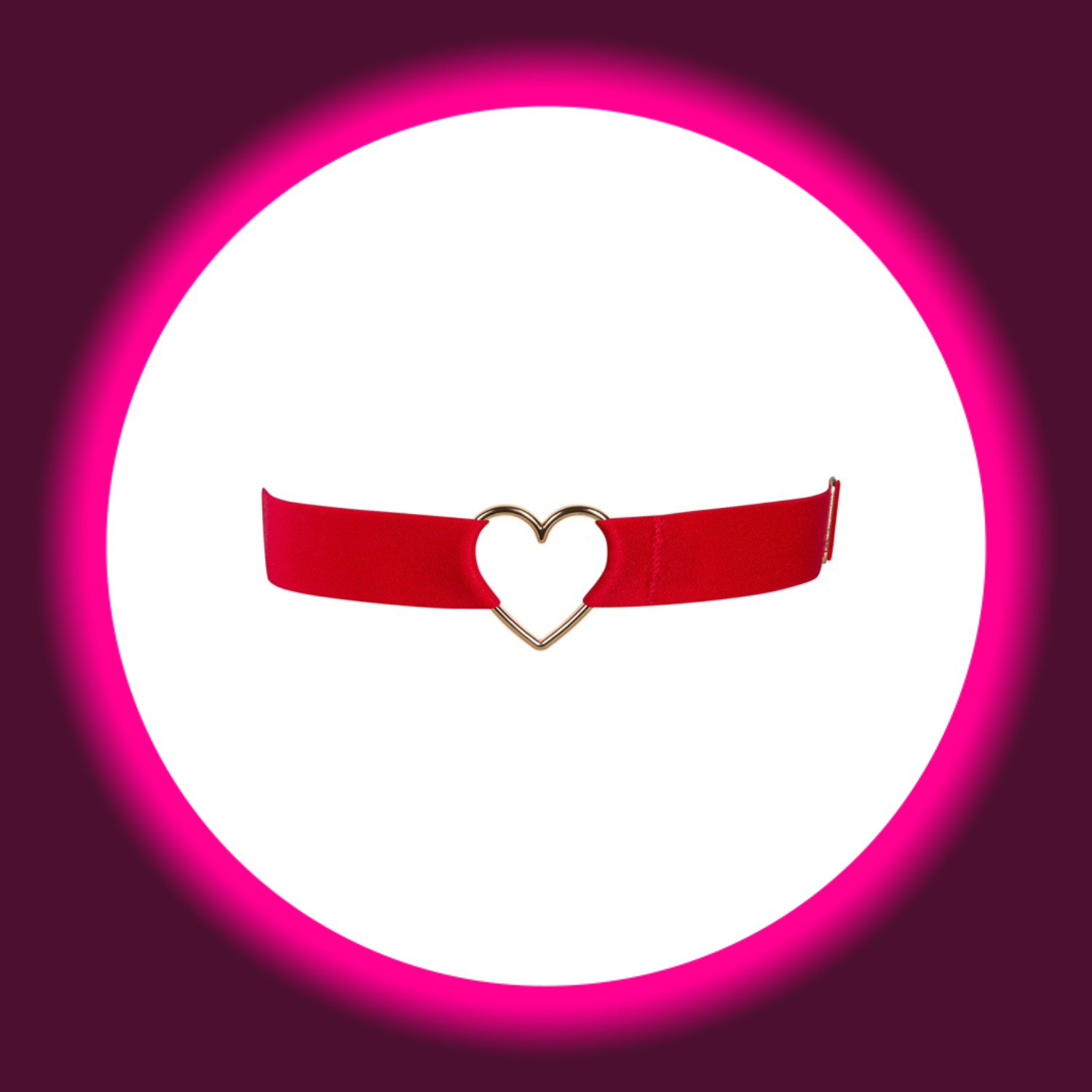 Rotes Strumpfband Elianes mit Herz, von Obsessive