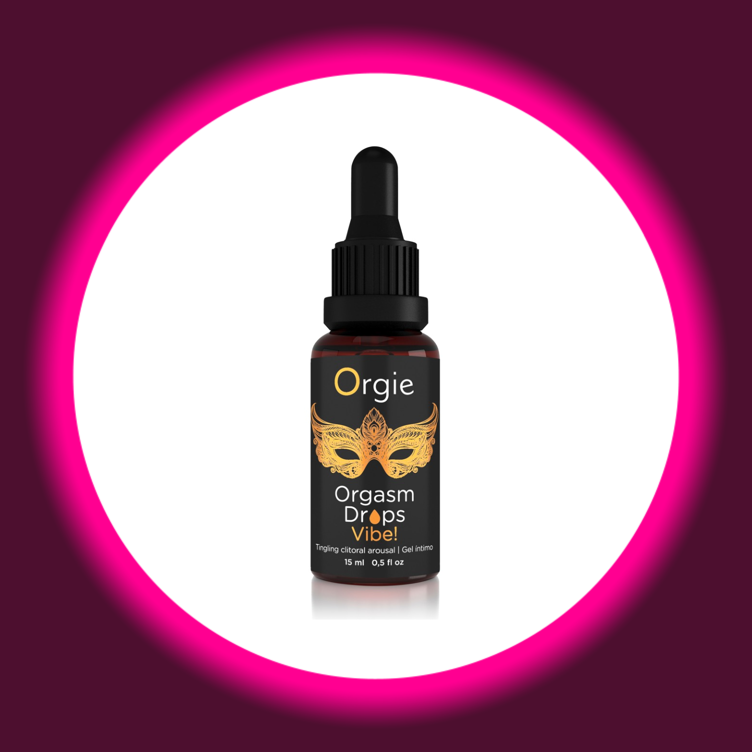 schwarze Flasche Orgasm Drops Vibe! von Orgie
