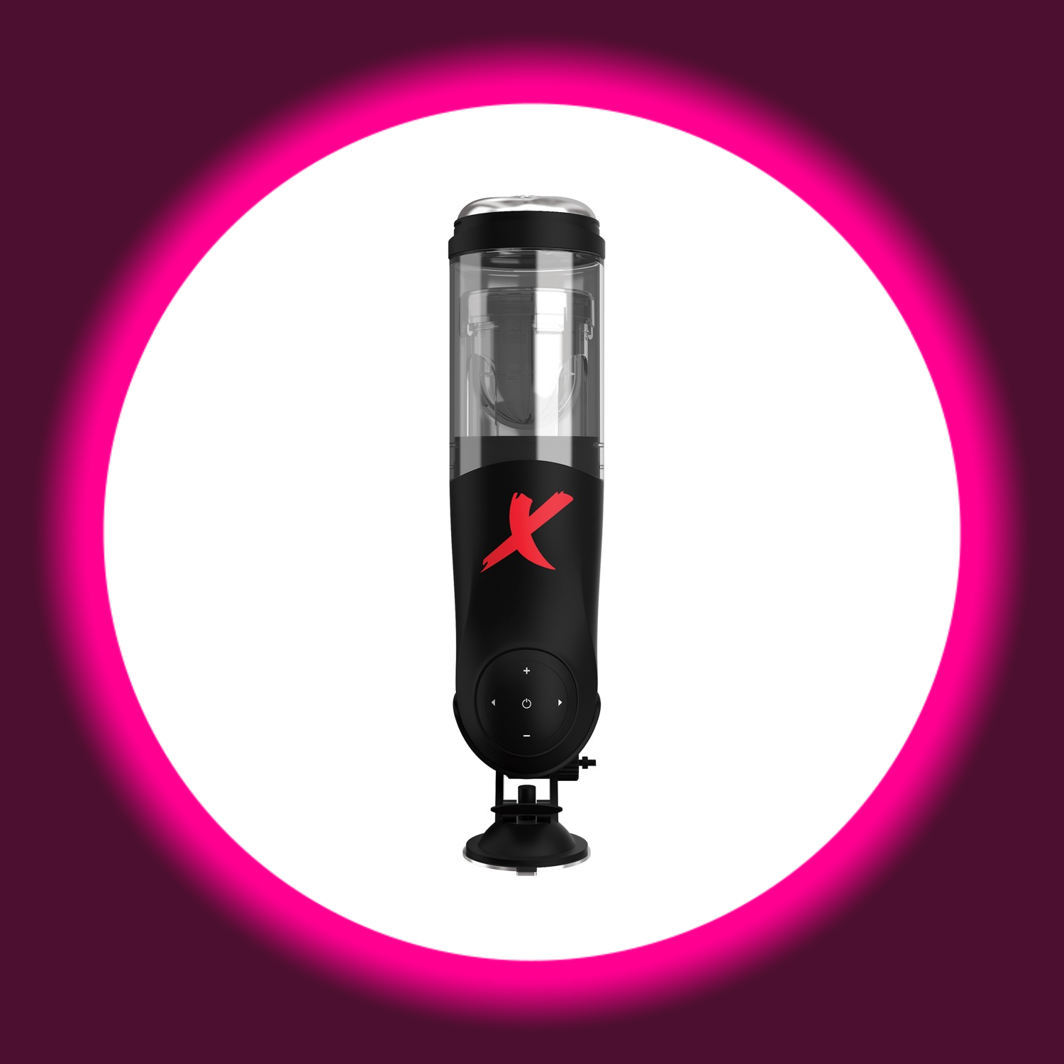 schwarzer Masturbator Deluxe Mega-Bator mit Halterung und Tastenfeld von PDX Elite