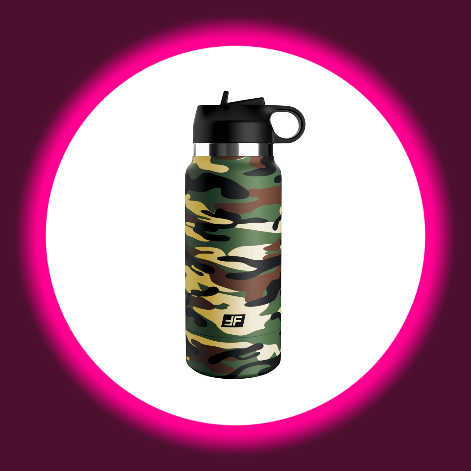 Camouflage Masturbator, getarnt als Trinkflasche, PDX Fap Flask Happy Camper
