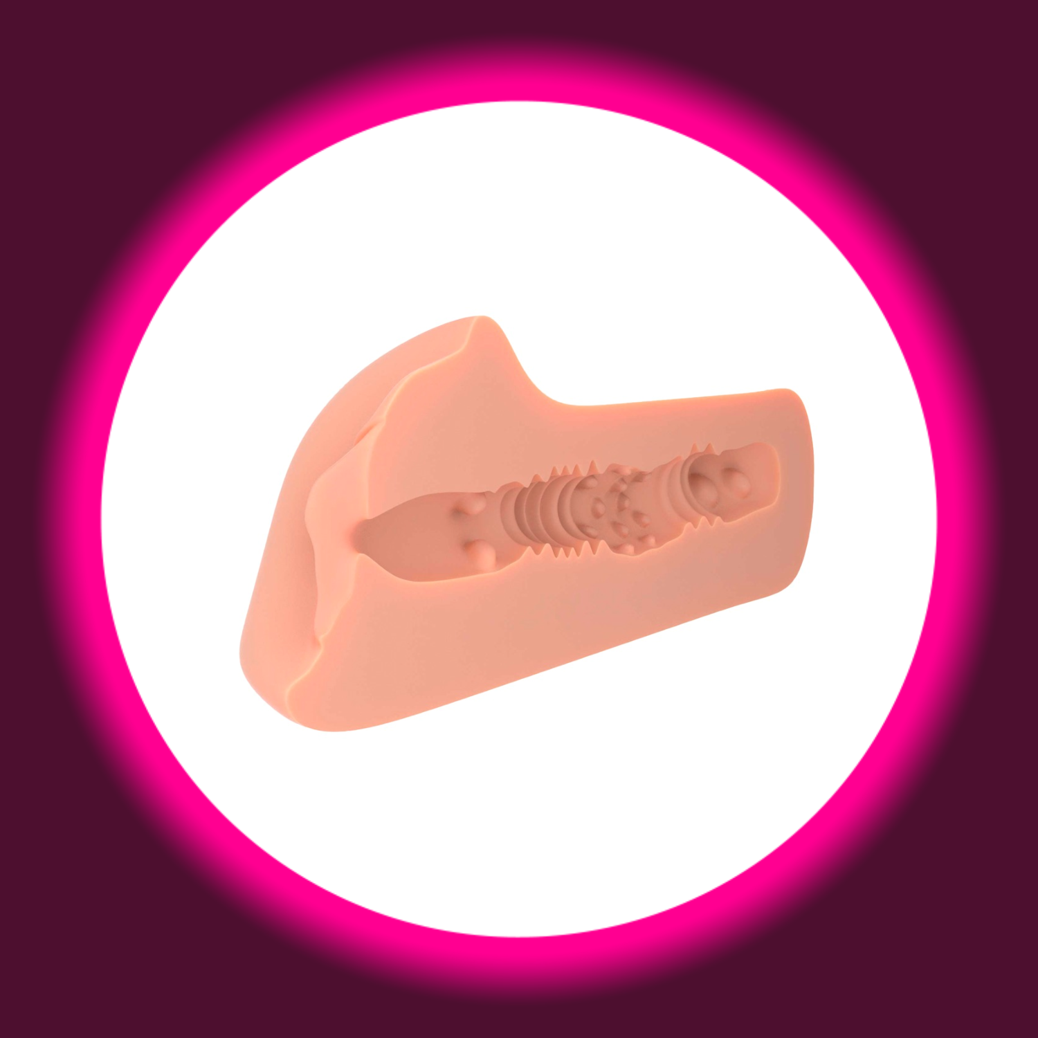 innere Struktur des hautfarbenen Masturbators mit realistischer Vagina, PDX Plus Heaven Stroker