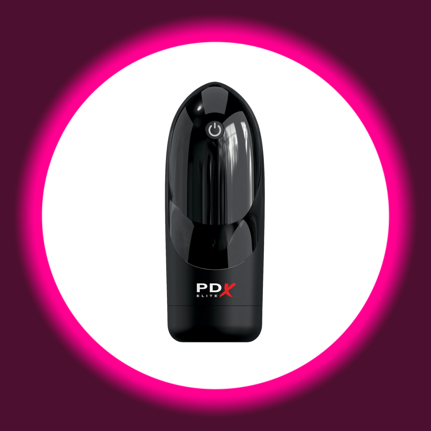 schwarzer Masturbator PDX Elite Hydrogasm mit geschlossener Abdeckung