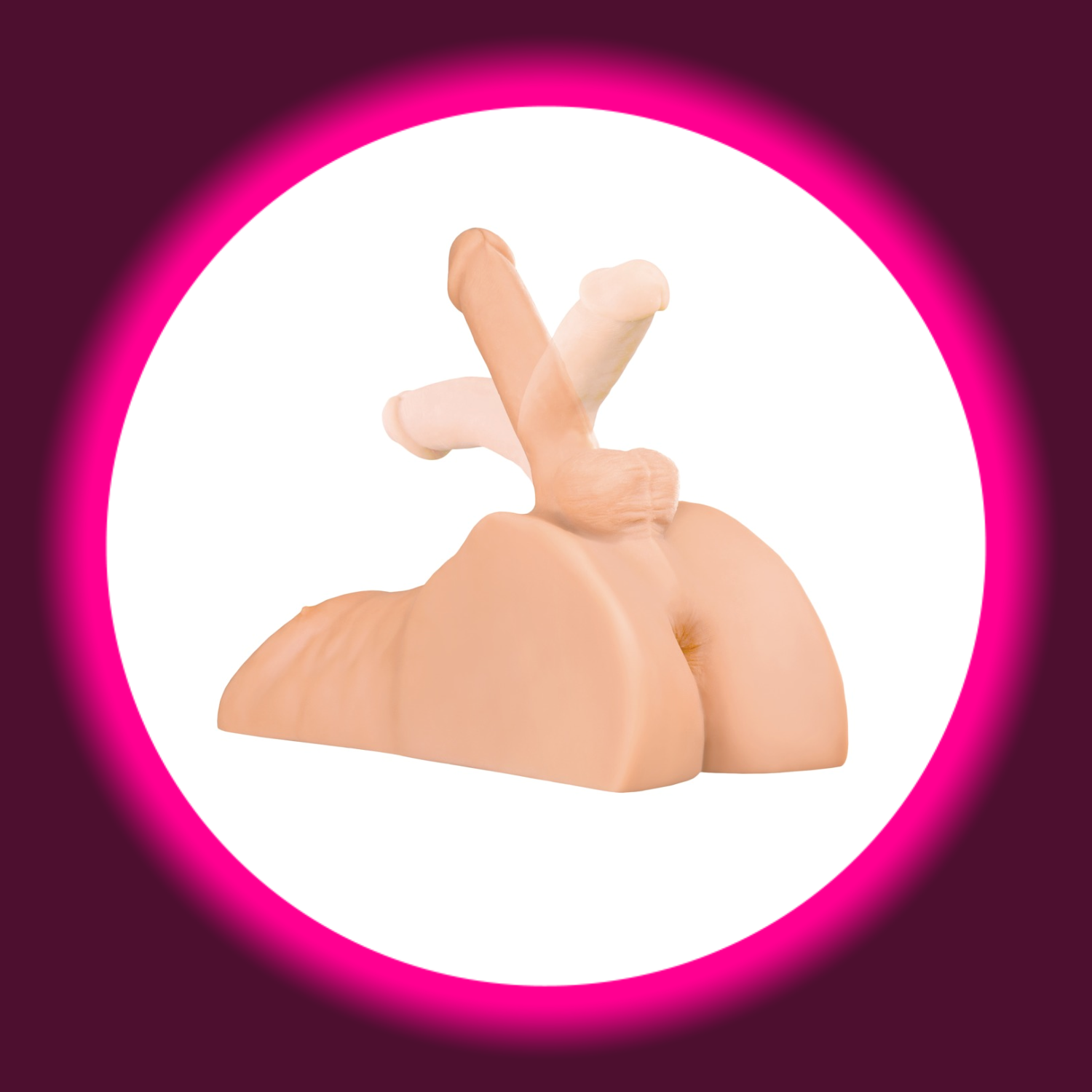 hautfarbener Männertorso mit großem Penis und Anus, Perfect Ride von PDX Plus