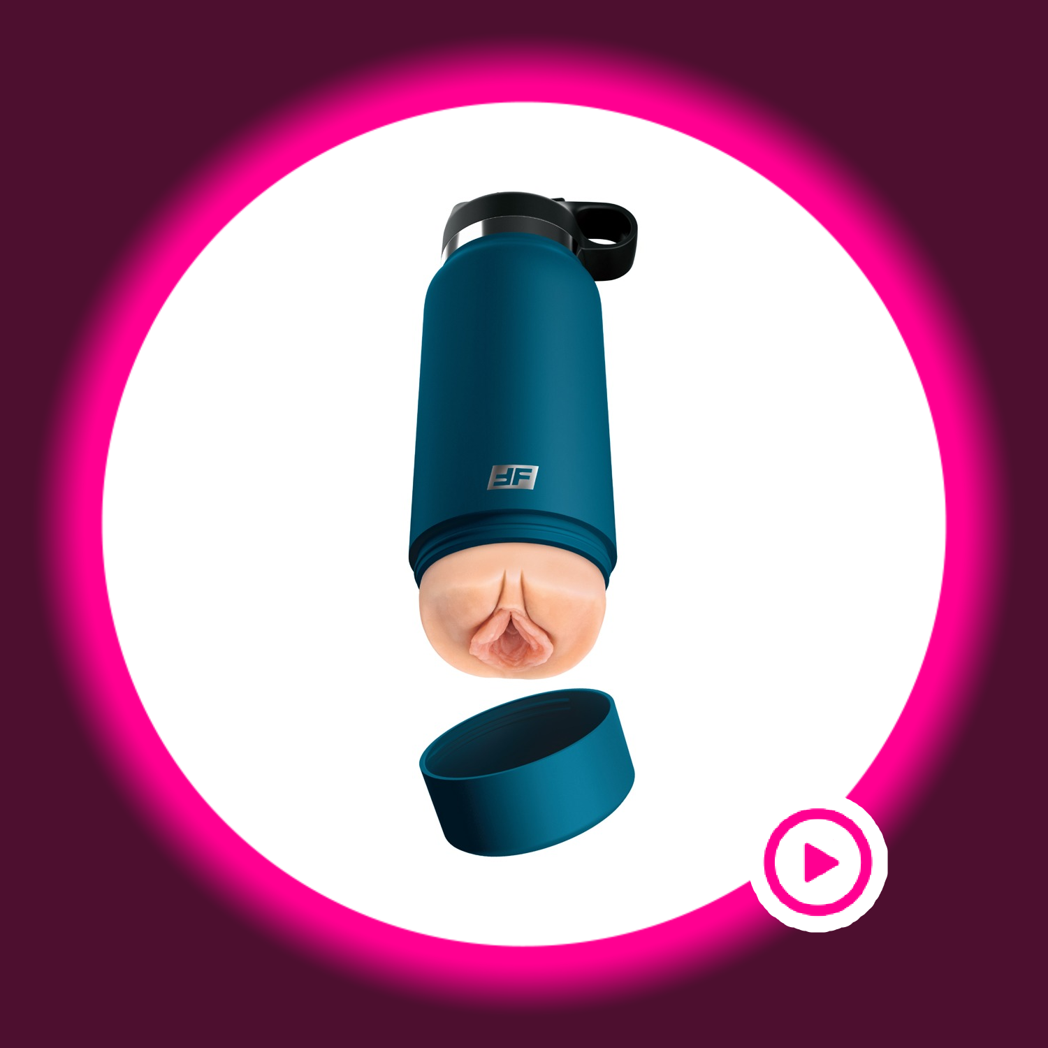 blauer Masturbator mit Innensleeve in Vaginaoptik, PDX Plus Fuck Flask Private Pleaser