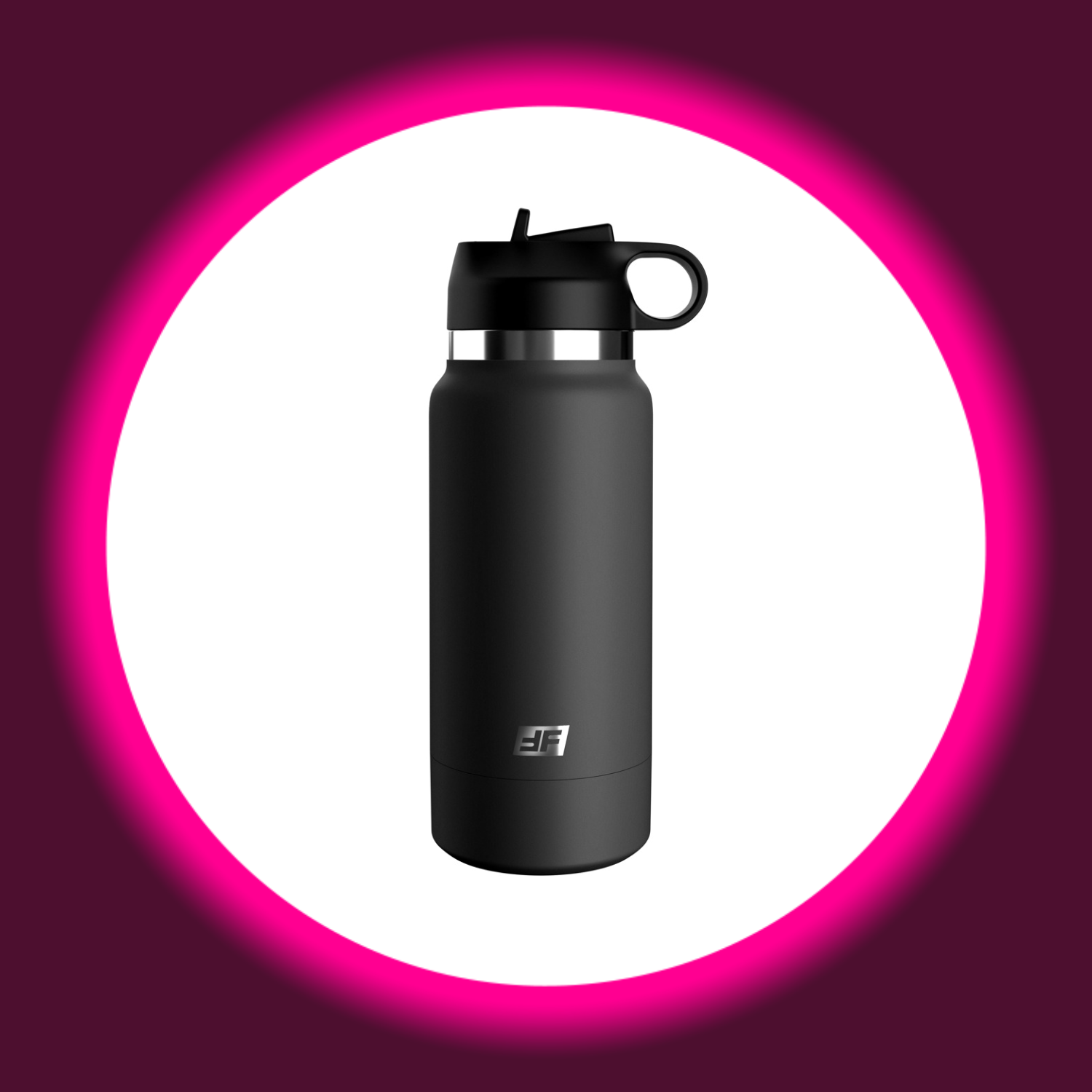 schwarzer Masturbator, getarnt als Getränkeflasche, PDX Plus Fab Flask Thrill Seeker