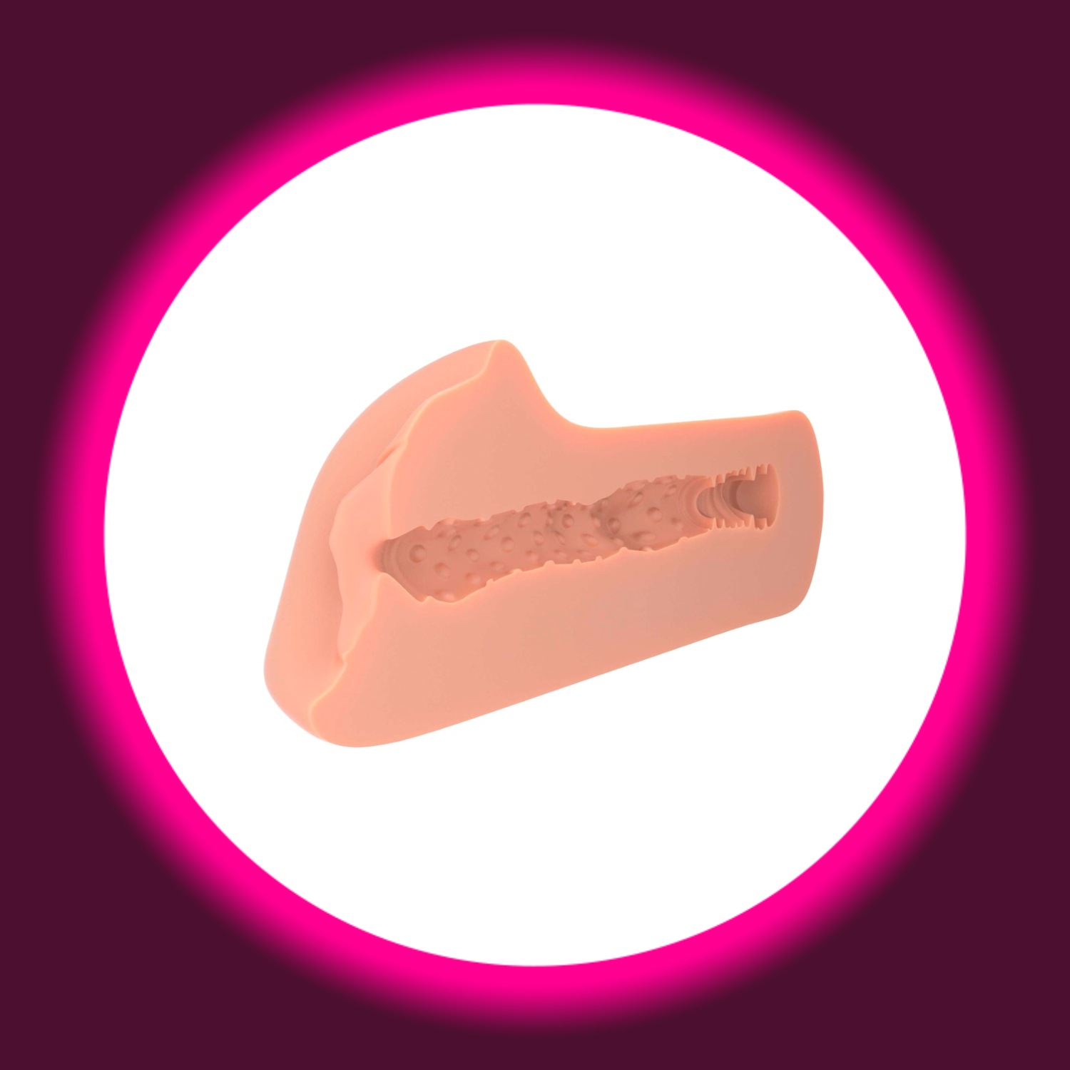 Innenstruktur des hautfarbenen Masturbators in Vaginaoptik, PDX Plus XTC Stroker