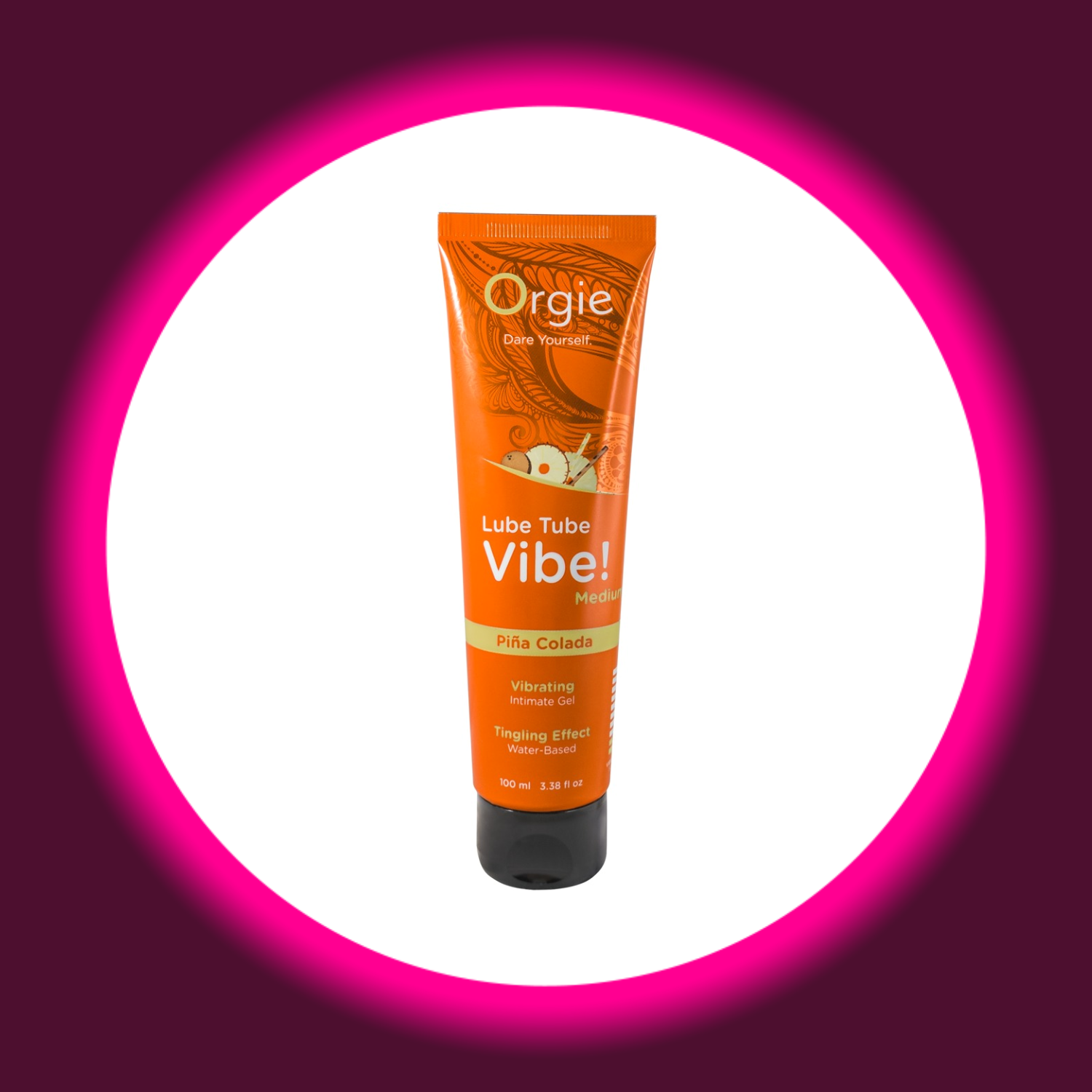 orange Tube essbares Gleitgel Lube Tube Vibe! Piña Colada von Orgie