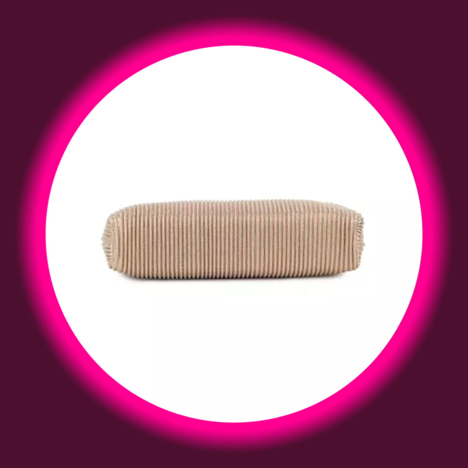 Unterseite plissierte beige Handtasche von Aftershock London