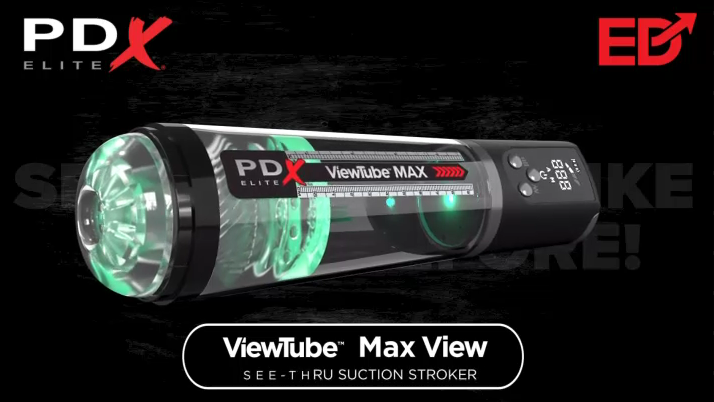 Veranschaulichung der Funktionsweise des Masturbators PDX Elite ViewTube Max