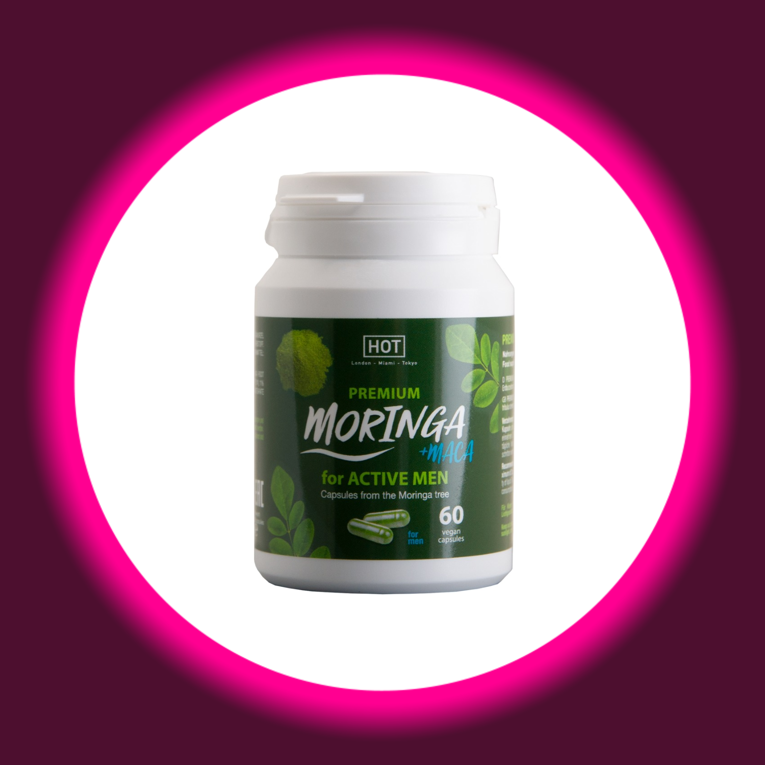 Verkaufsverpackung Hot Premium Moringa + Maca für Männer