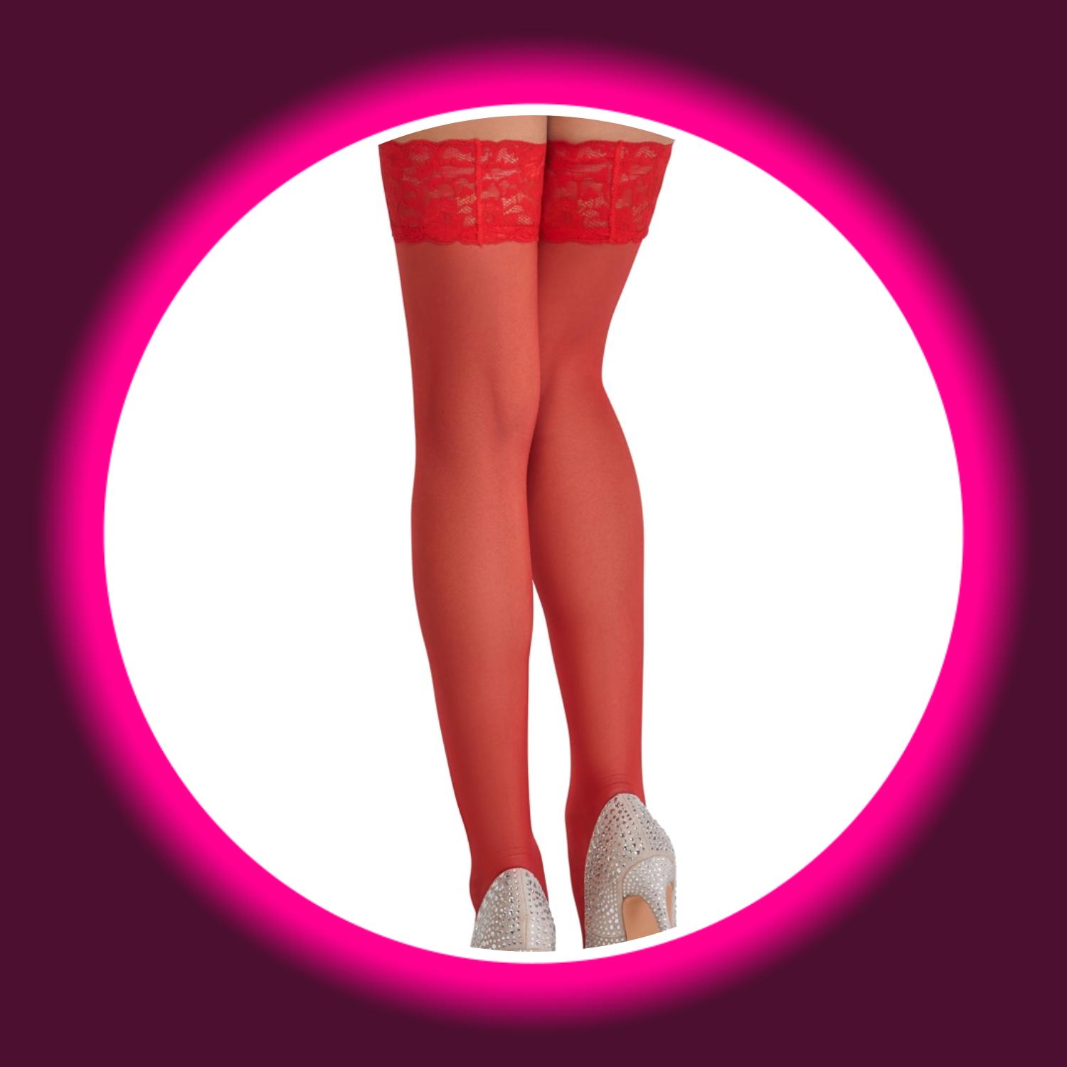 COTELLI LEGWEAR | HALTERLOSE STOCKINGS ROT