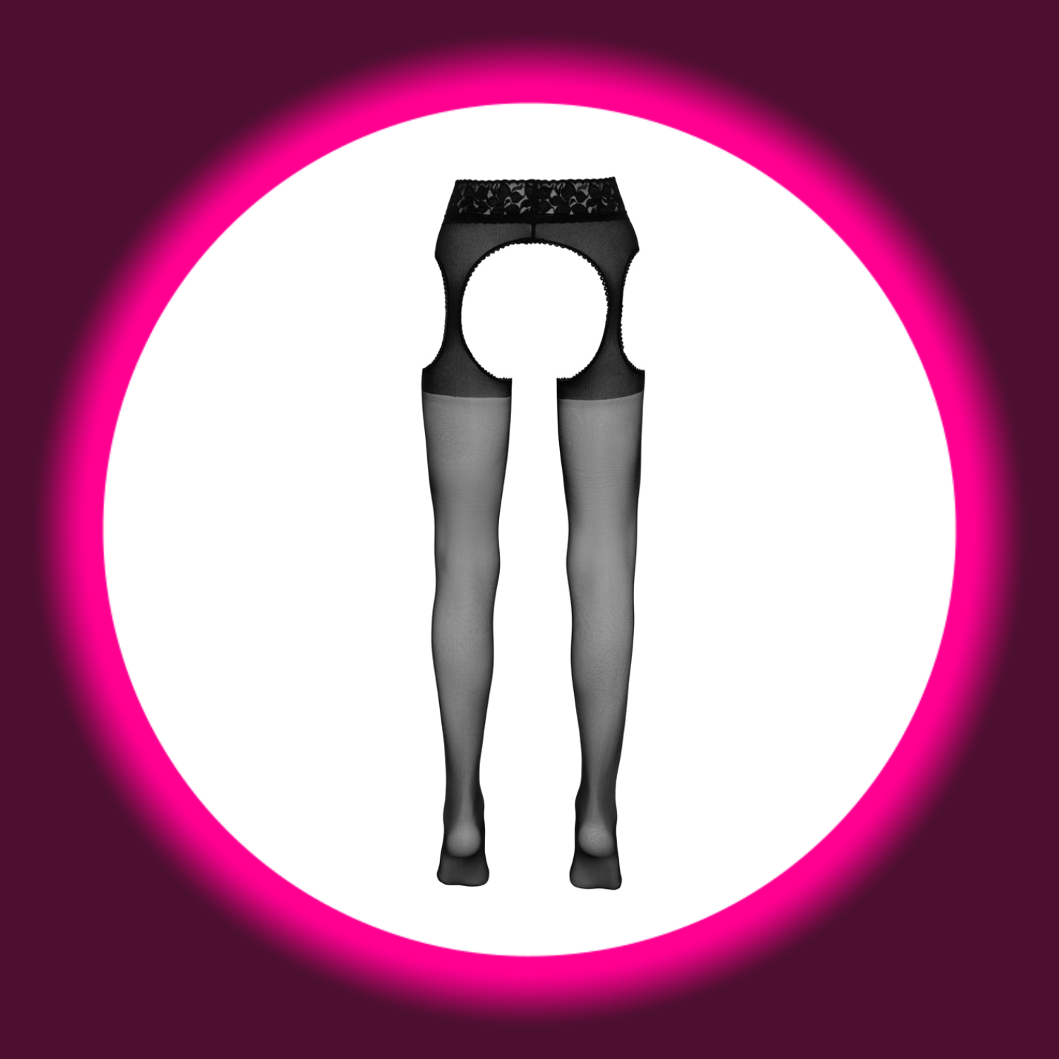 COTELLI LEGWEAR | STRAPS-PANTYHOSE SCHWARZ