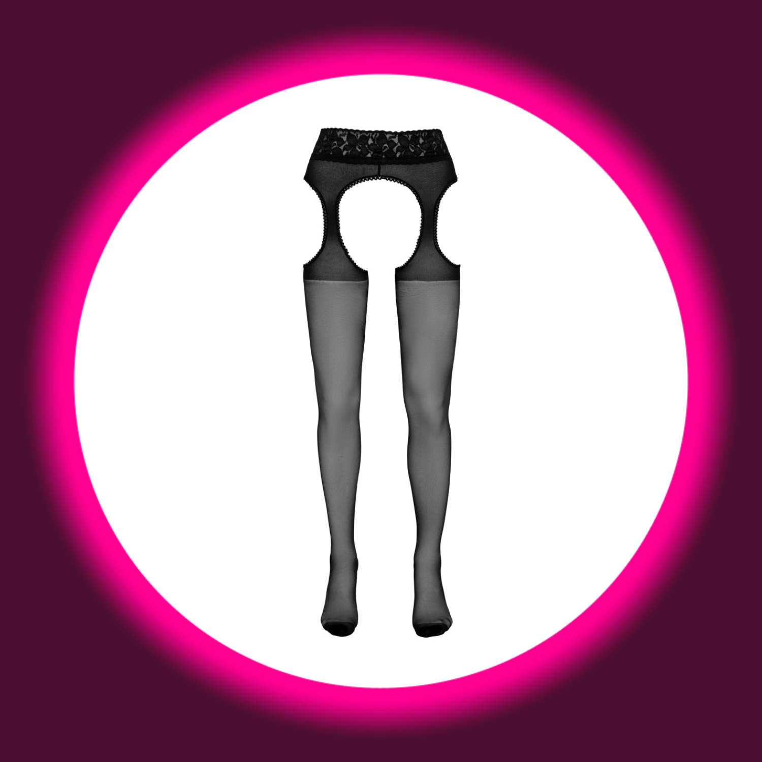 COTELLI LEGWEAR | STRAPS-PANTYHOSE SCHWARZ