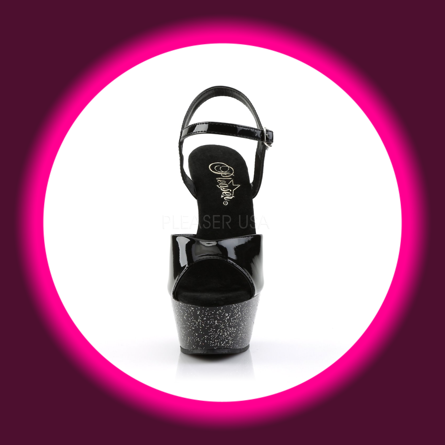 PLEASER | KISS (209) | SCHWARZ GLITTER
