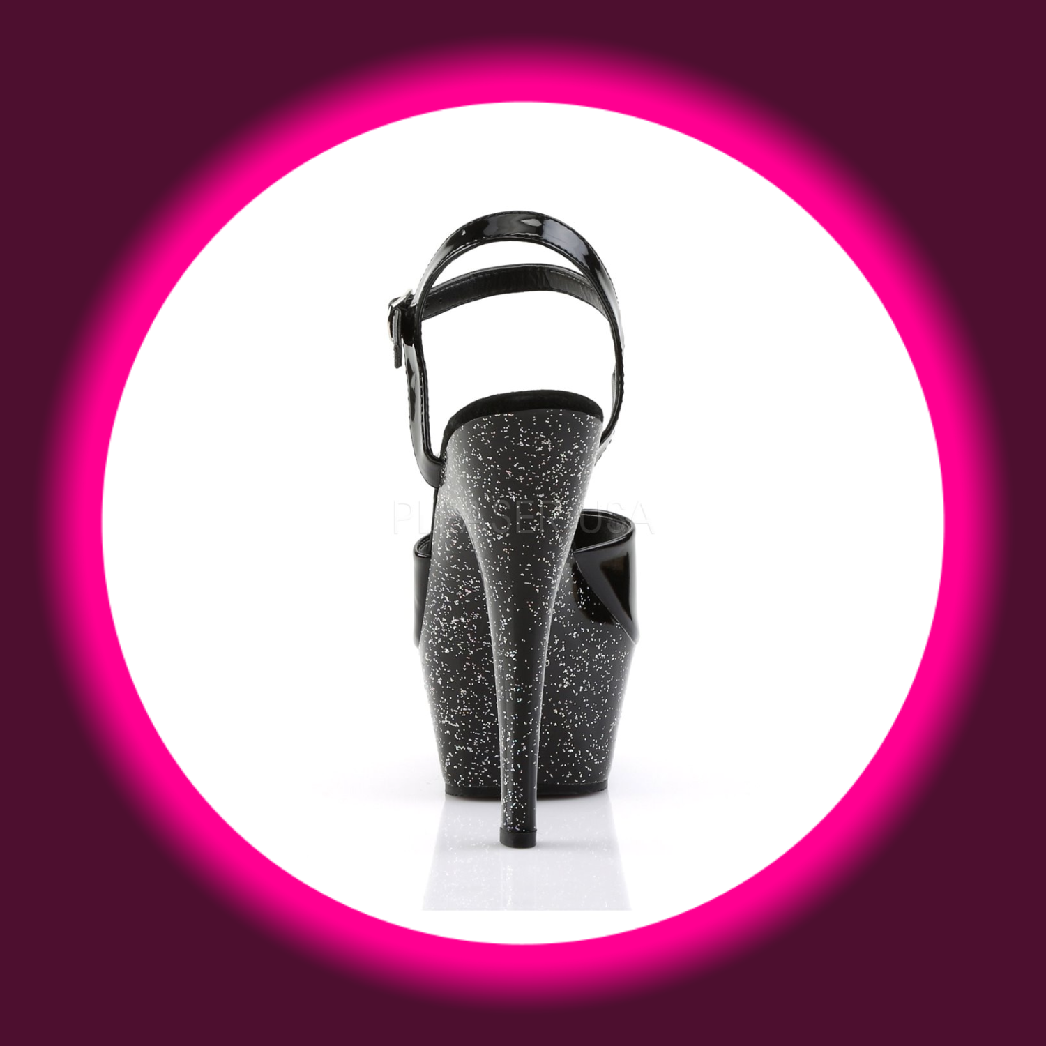 PLEASER | KISS (209) | SCHWARZ GLITTER