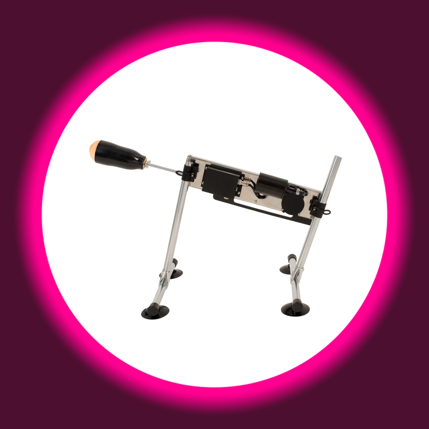 aufgestellte Sexmaschine mit montiertem Masturbator, The Banger