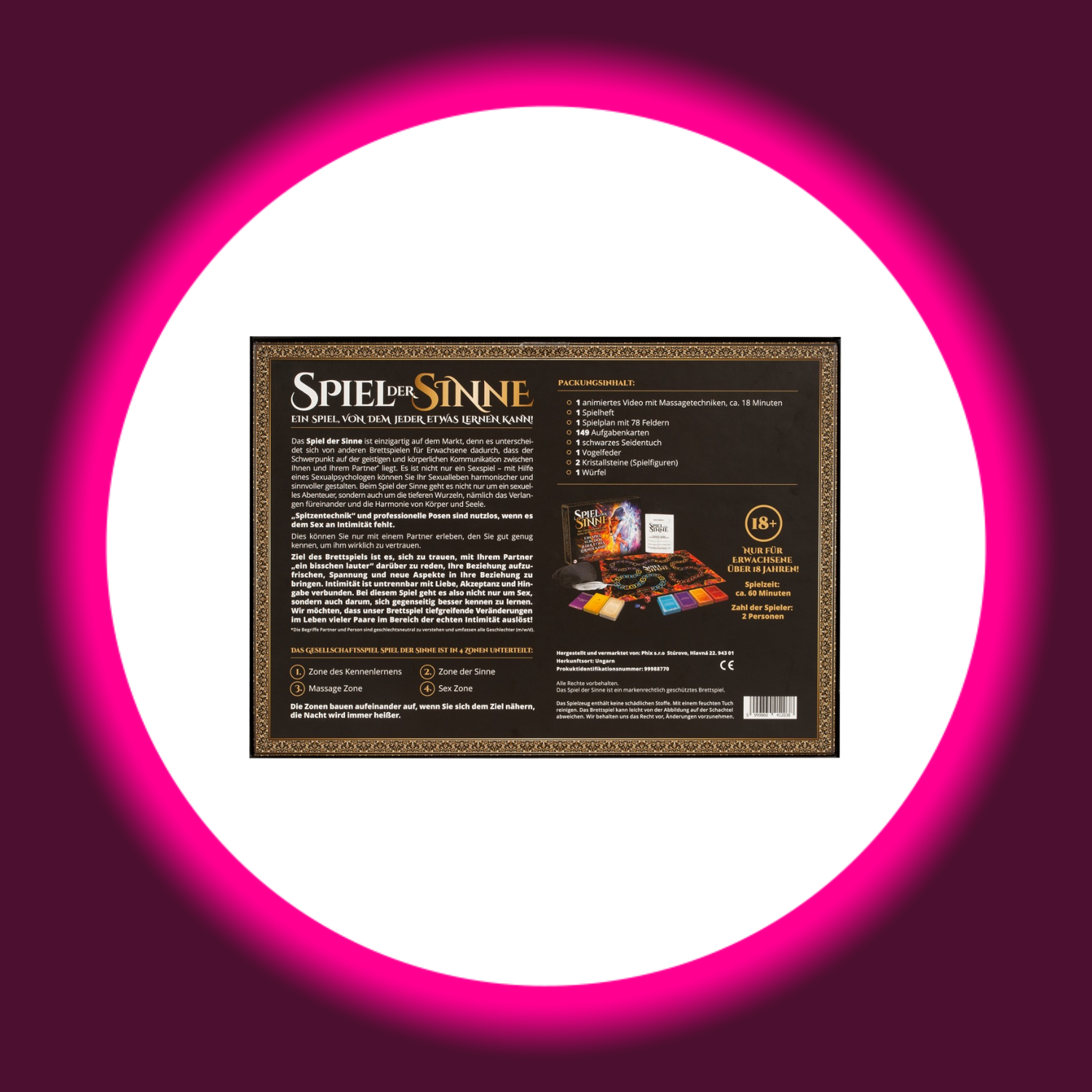 erotisches Brettspiel Spiel der Sinne Spielanleitung und Darstellung des Spielinhalts