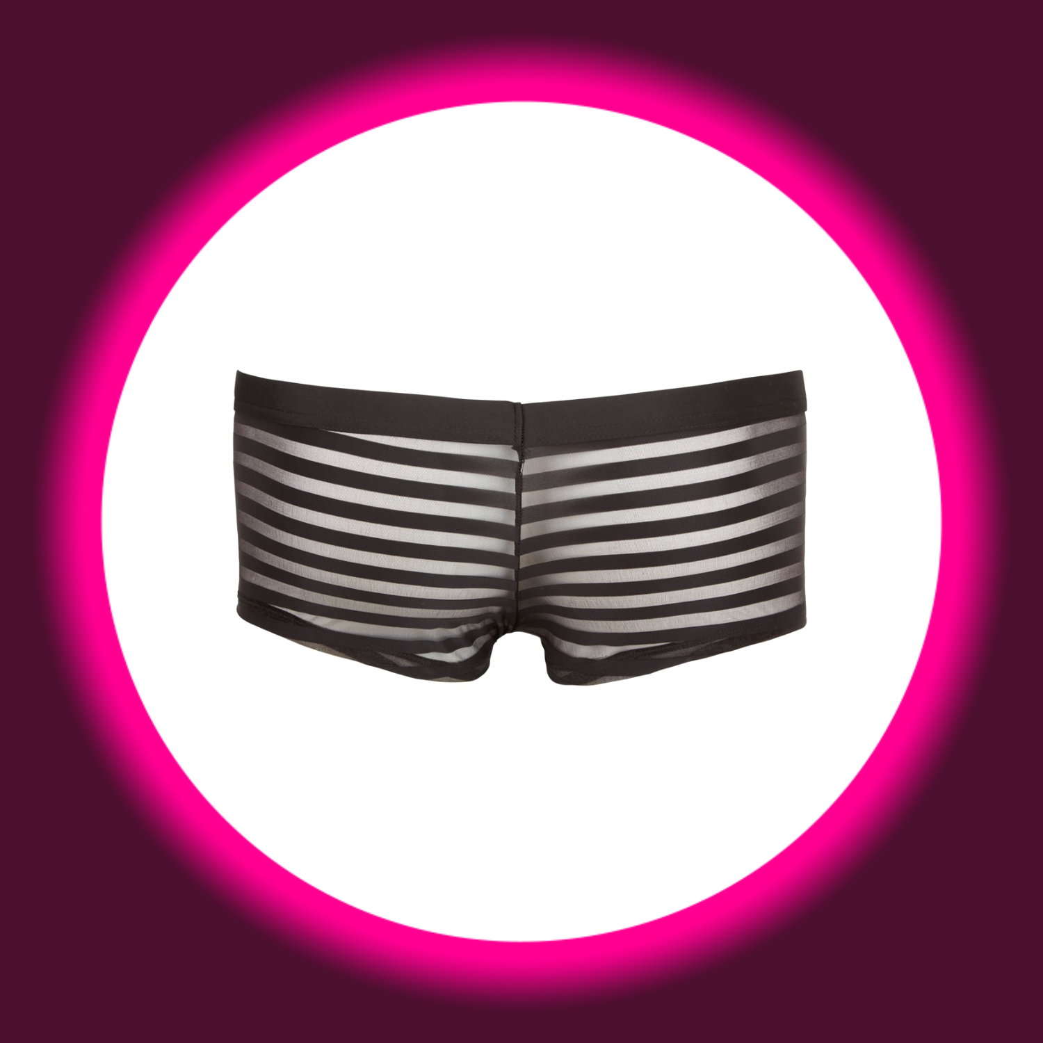 Rückansicht schwarze Pants von Svenjoyment aus Mikrofaser, mit Streifeneinsätzen