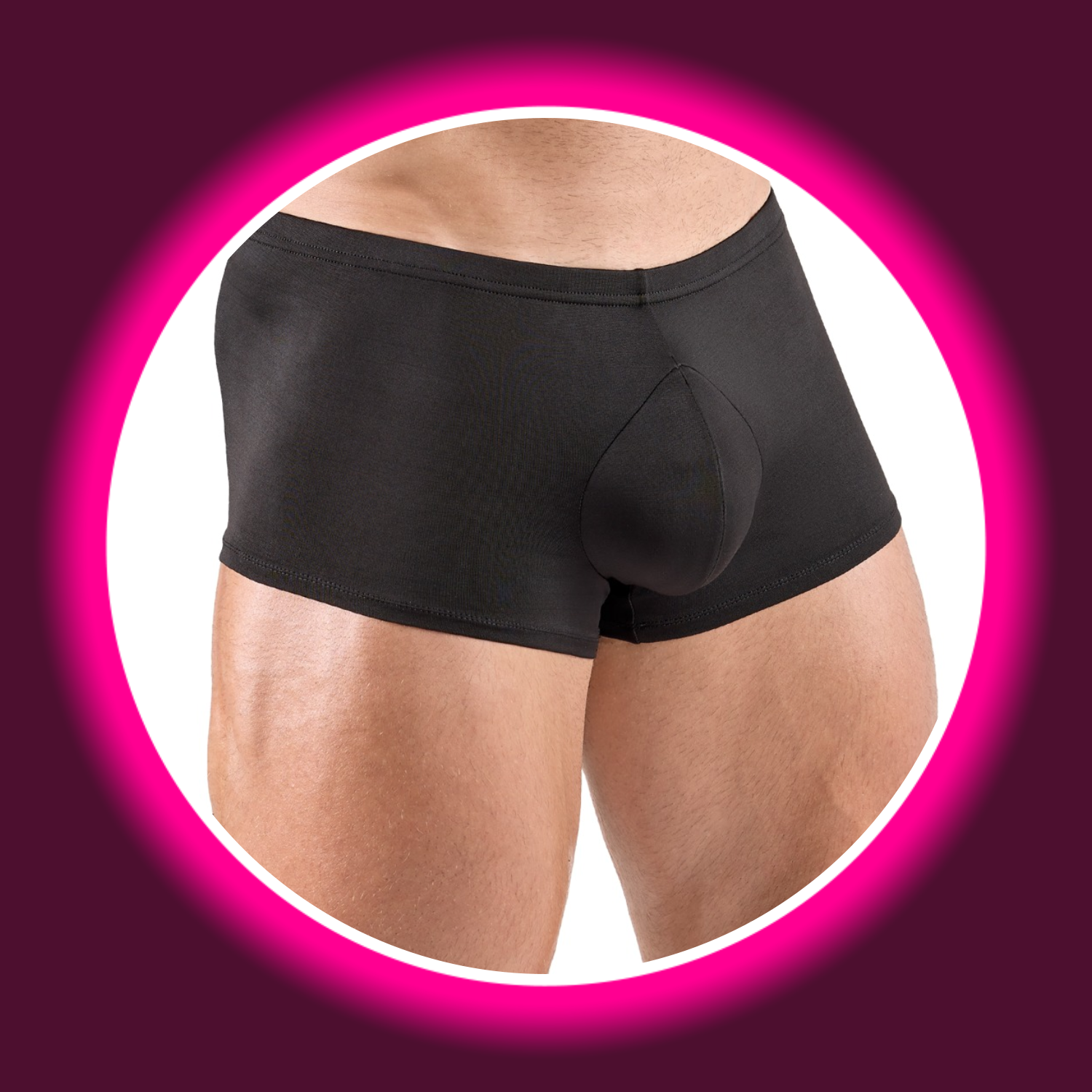 schwarze Pants für Herren mit gepolstertem Suspensorium, Svenjoyment