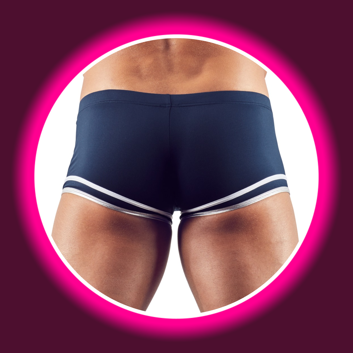 Rückansicht blaue Pants von Svenjoyment mit weißen Details, Matrosenlook für Männer