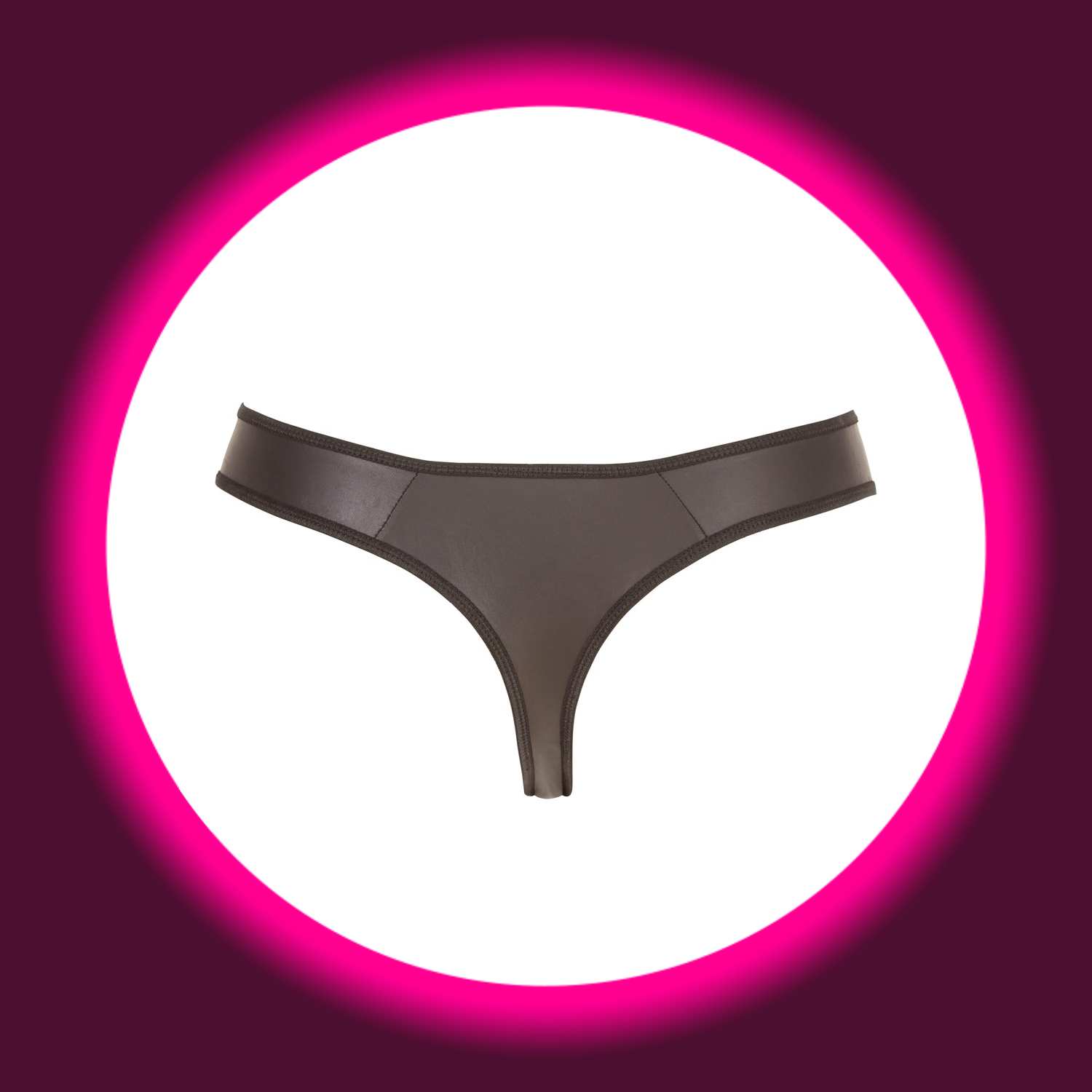 Rückansicht schwarzer String im Mattglanz-Powernet-Mix, für Männer, Svenjoyment