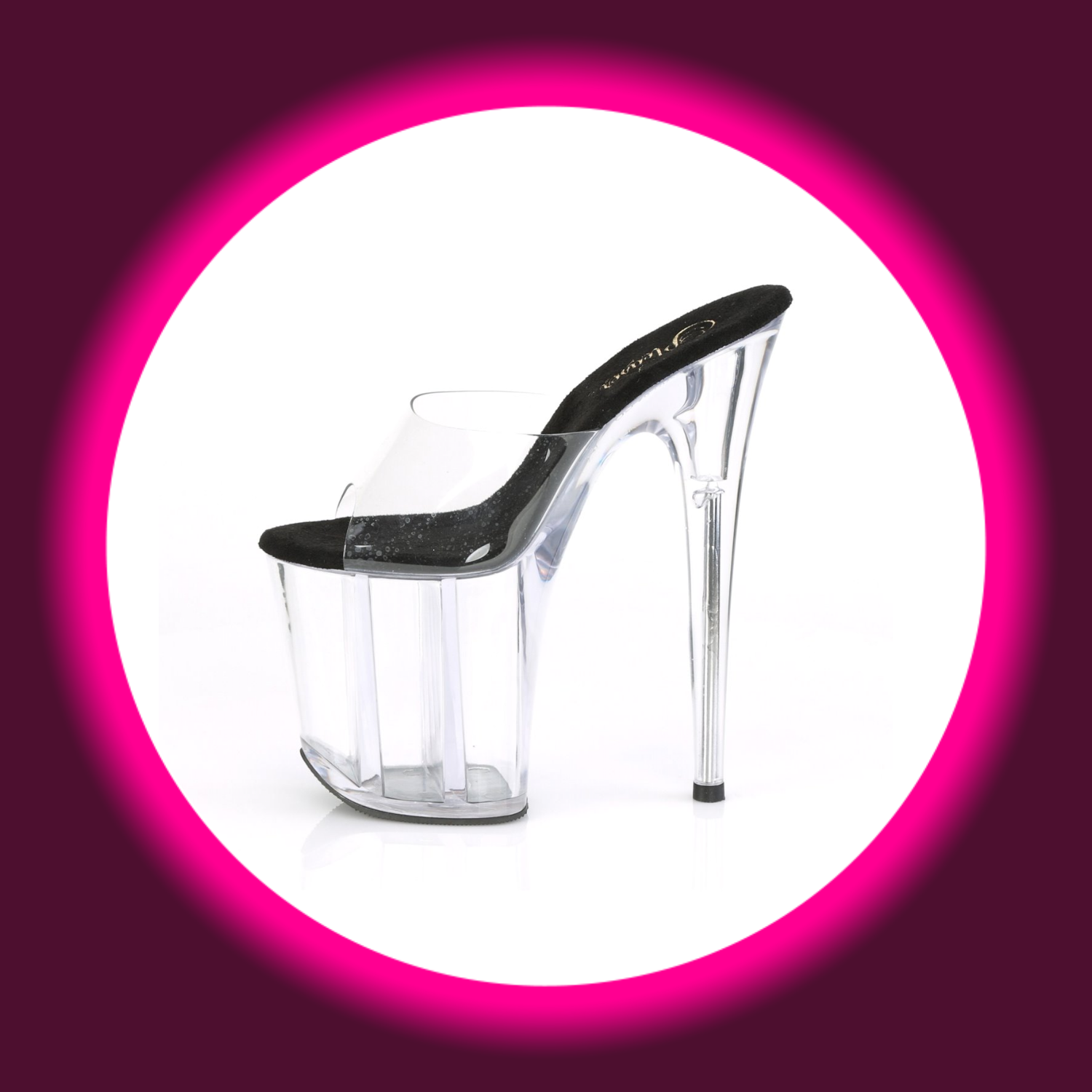 PLEASER | FLAMINGO (801) | TRANSPARENT SCHWARZ