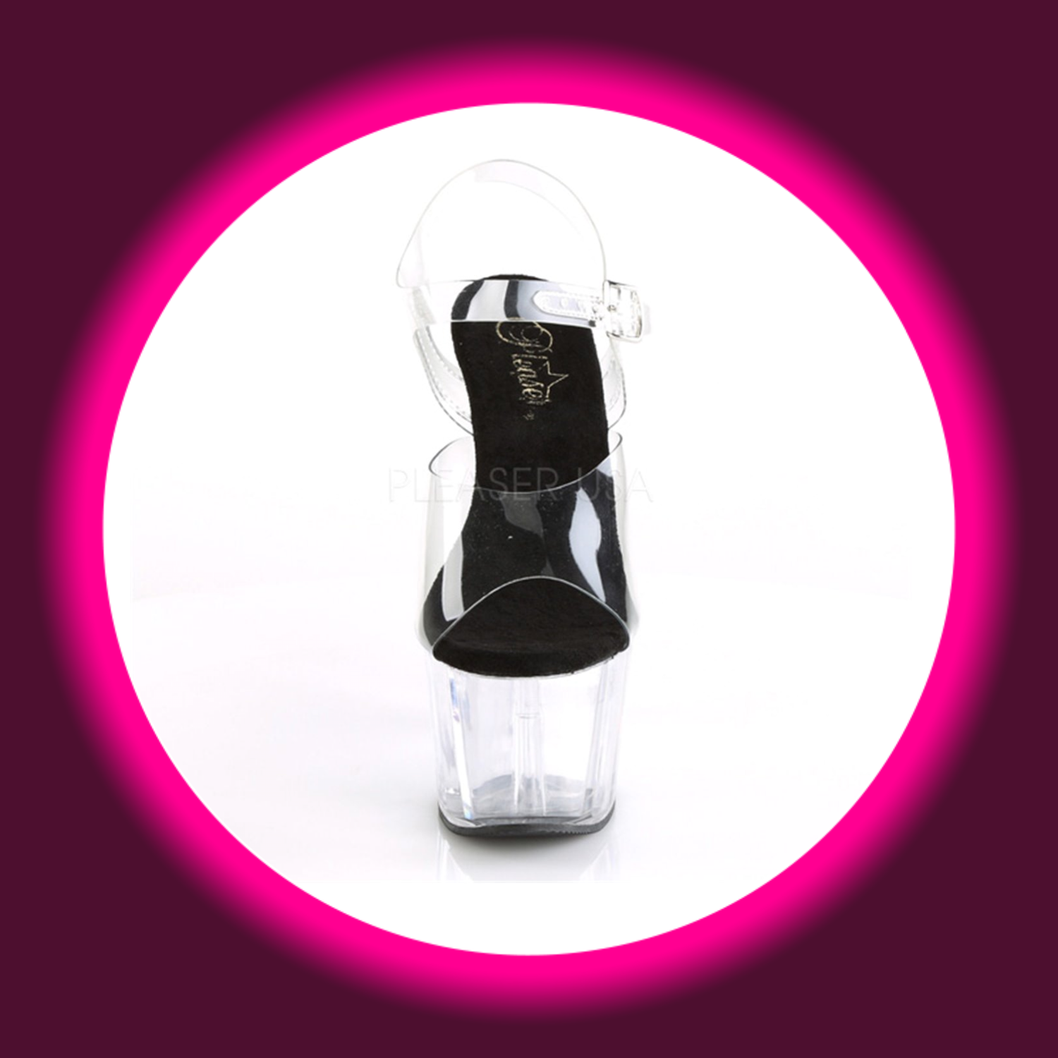 PLEASER | ADORE (708) | TRANSPARENT SCHWARZ